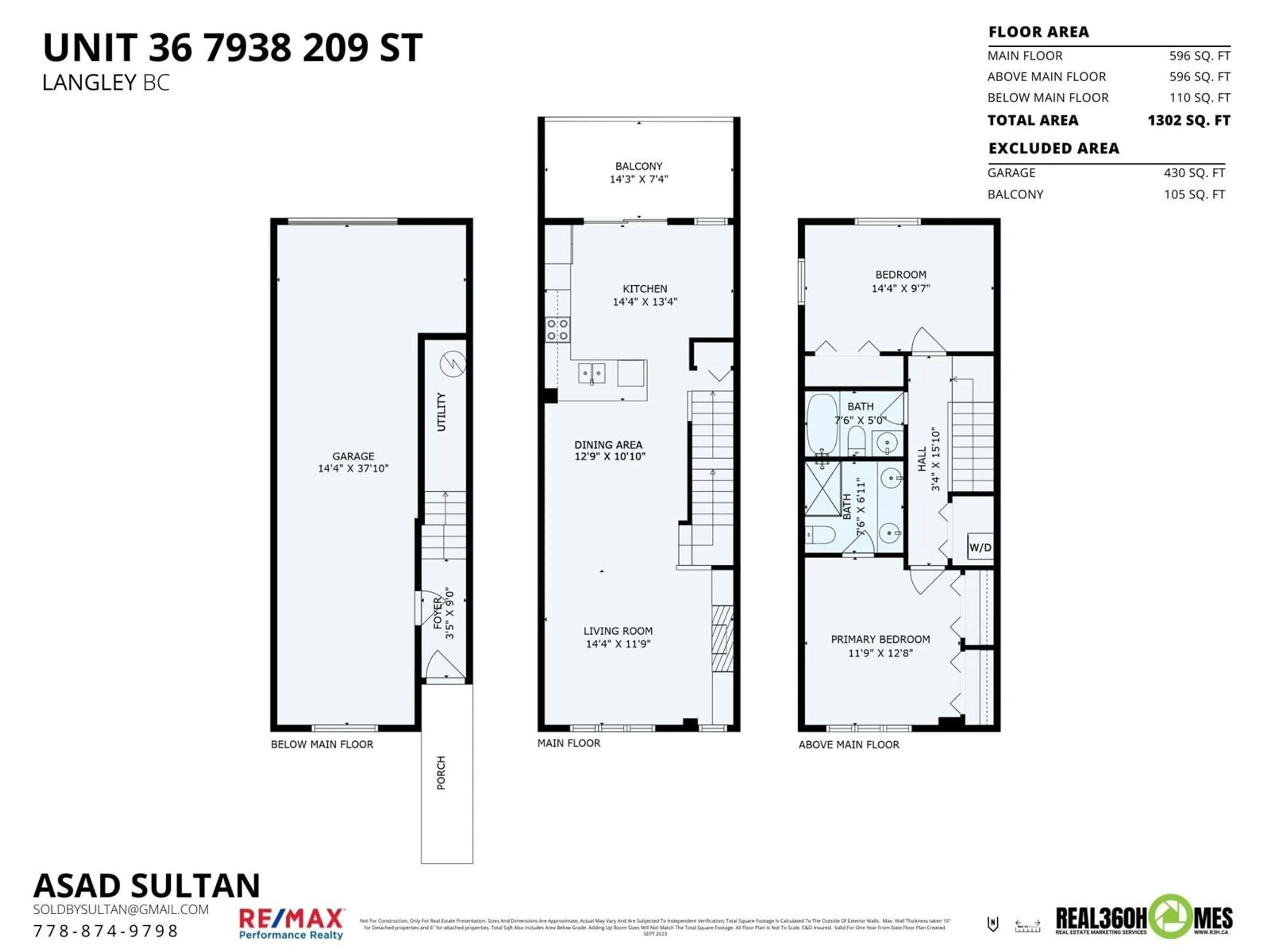 Floor plan for 36 7938 209 STREET, Langley British Columbia V2Y0K1