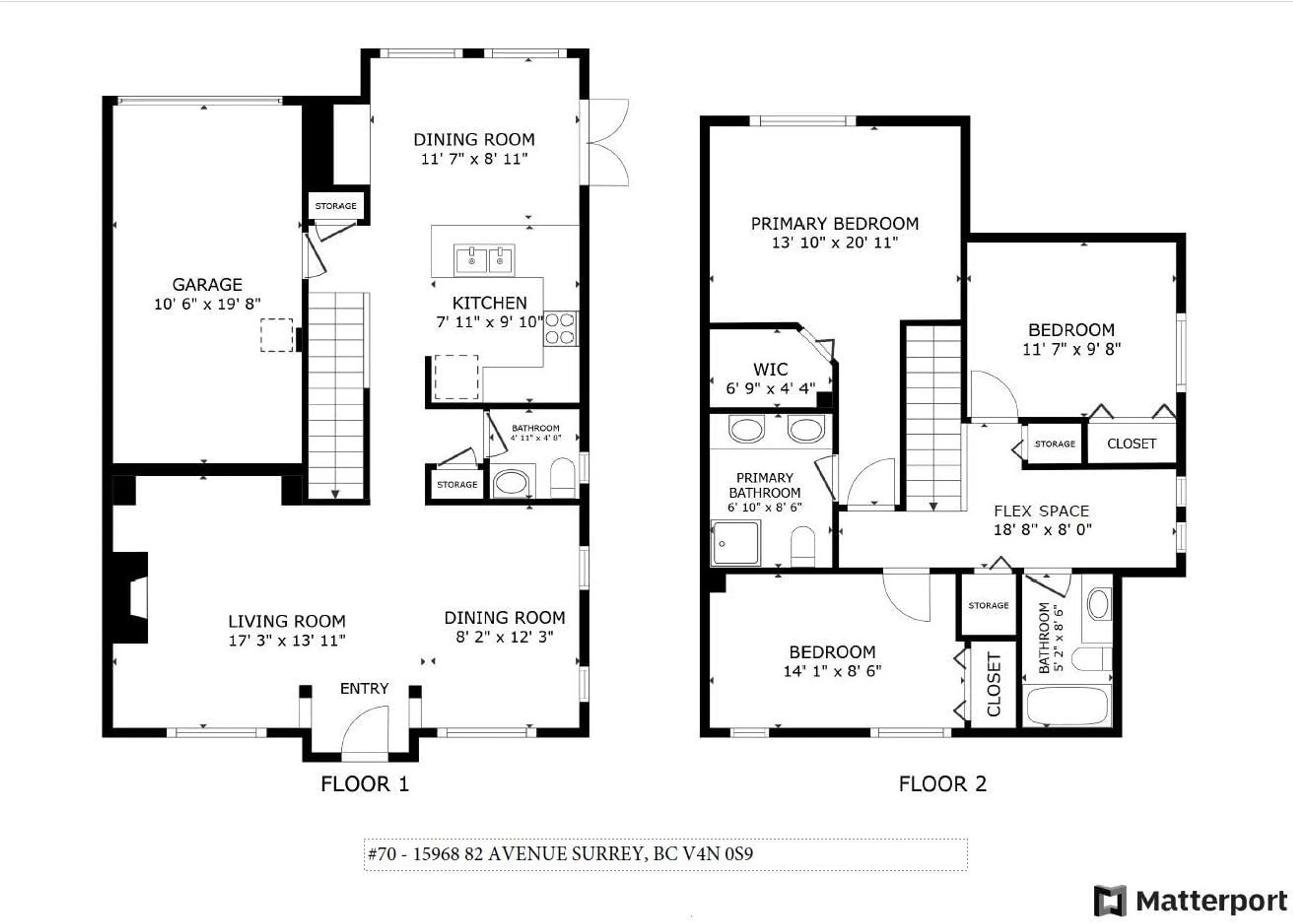 Floor plan for 70 15968 82 AVENUE, Surrey British Columbia V4N0S9