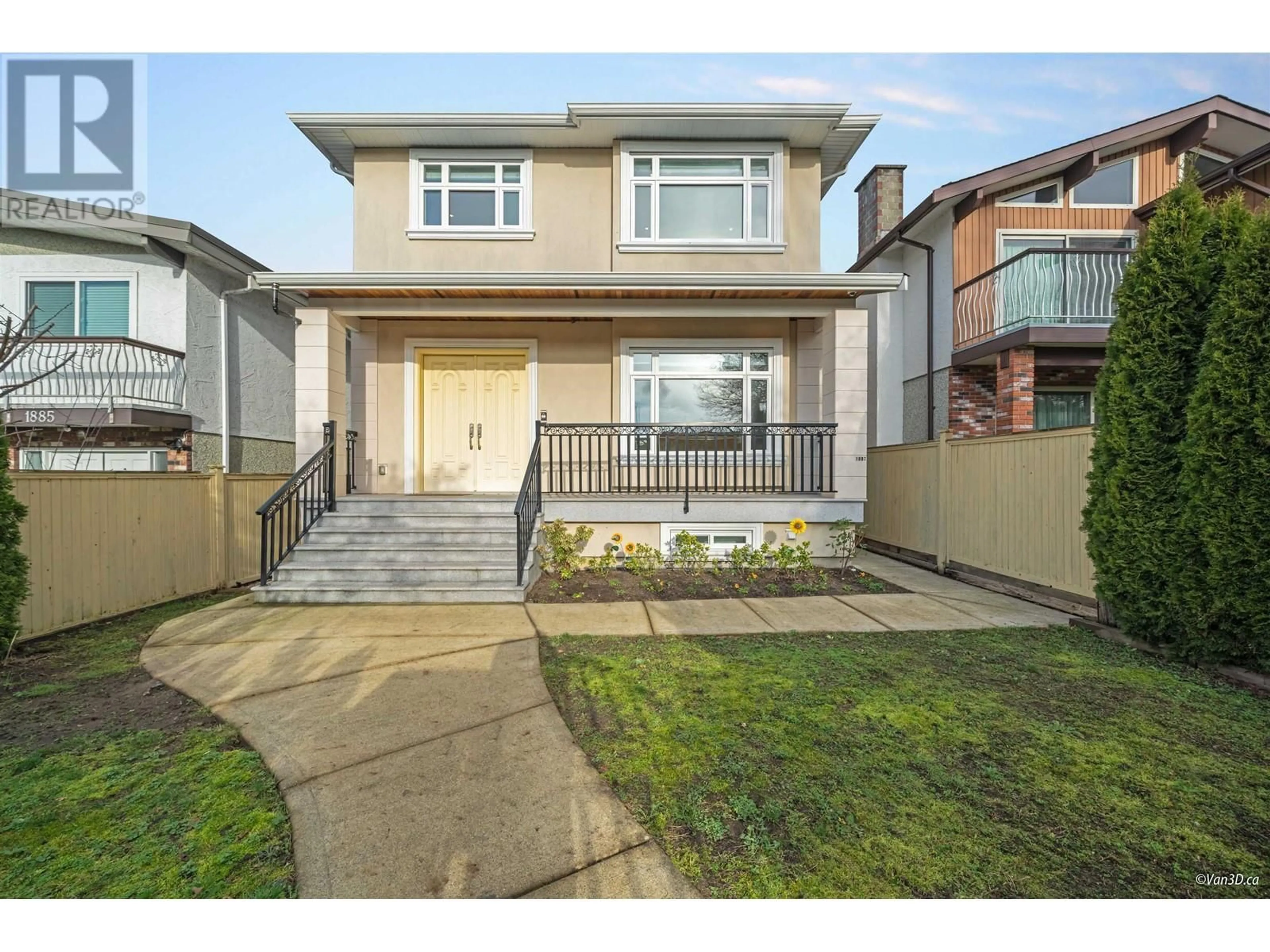 A pic from outside/outdoor area/front of a property/back of a property/a pic from drone, street for 1895 E 50TH AVENUE, Vancouver British Columbia V5P1V1