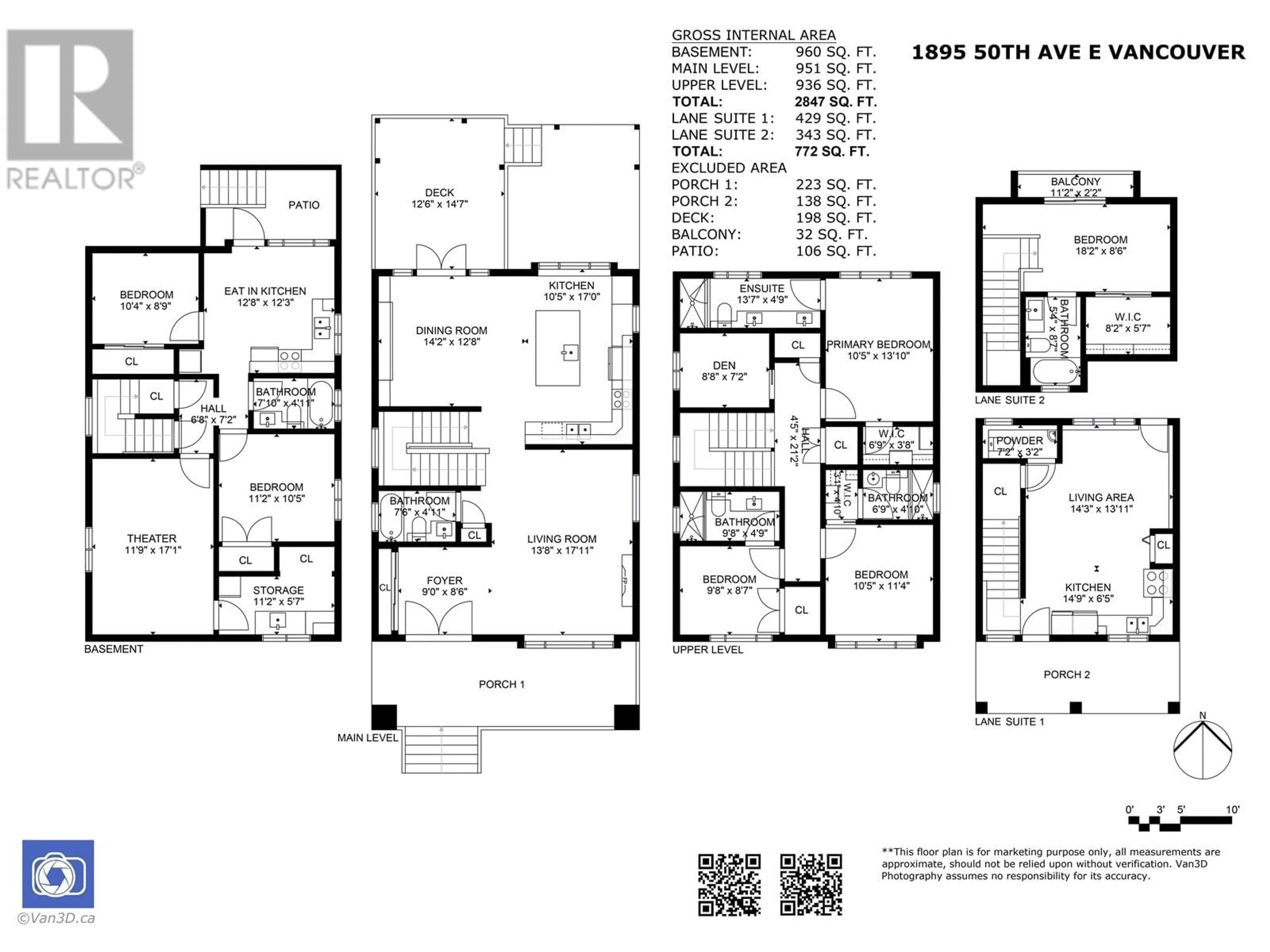 Floor plan for 1895 E 50TH AVENUE, Vancouver British Columbia V5P1V1