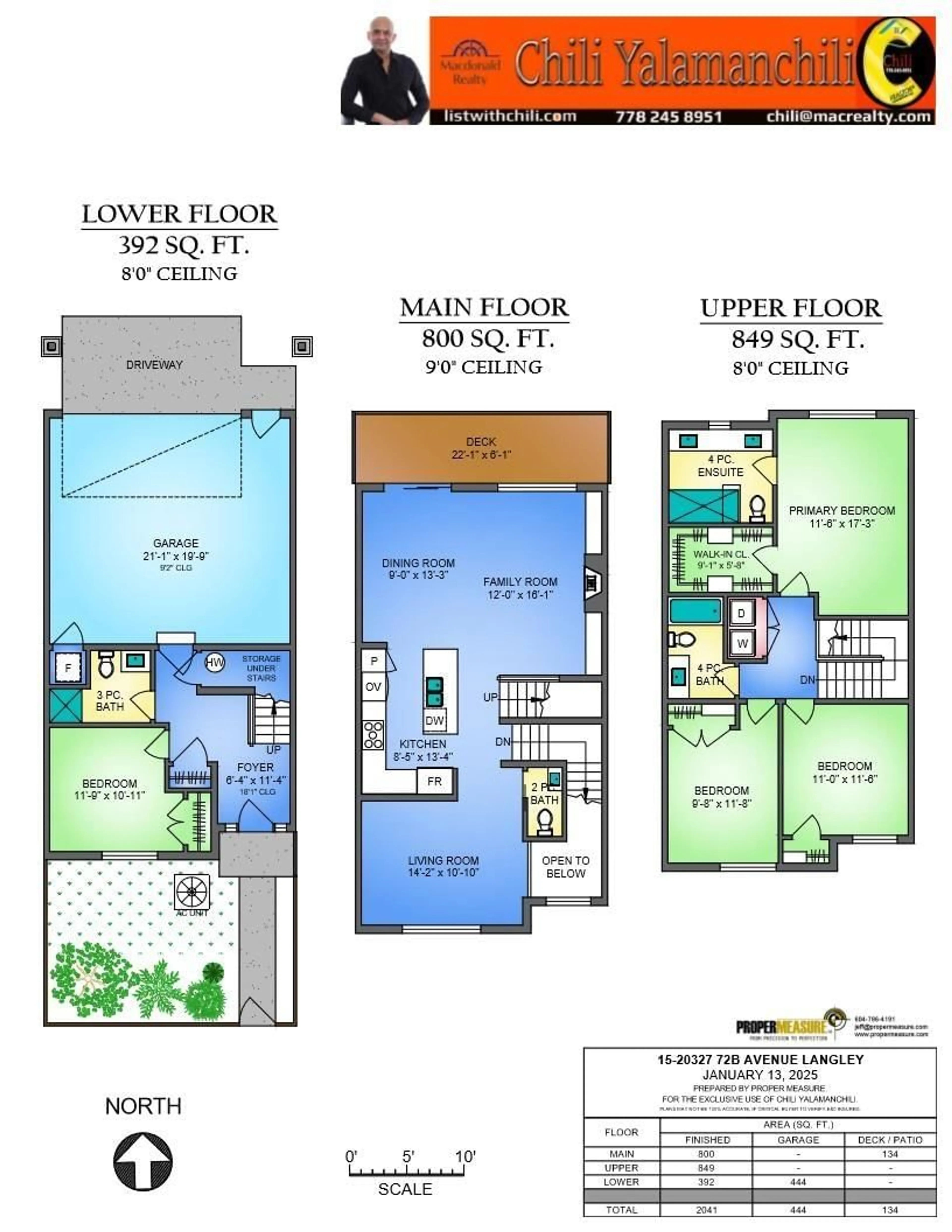 Floor plan for 15 20327 72B AVENUE, Langley British Columbia V2Y4J6