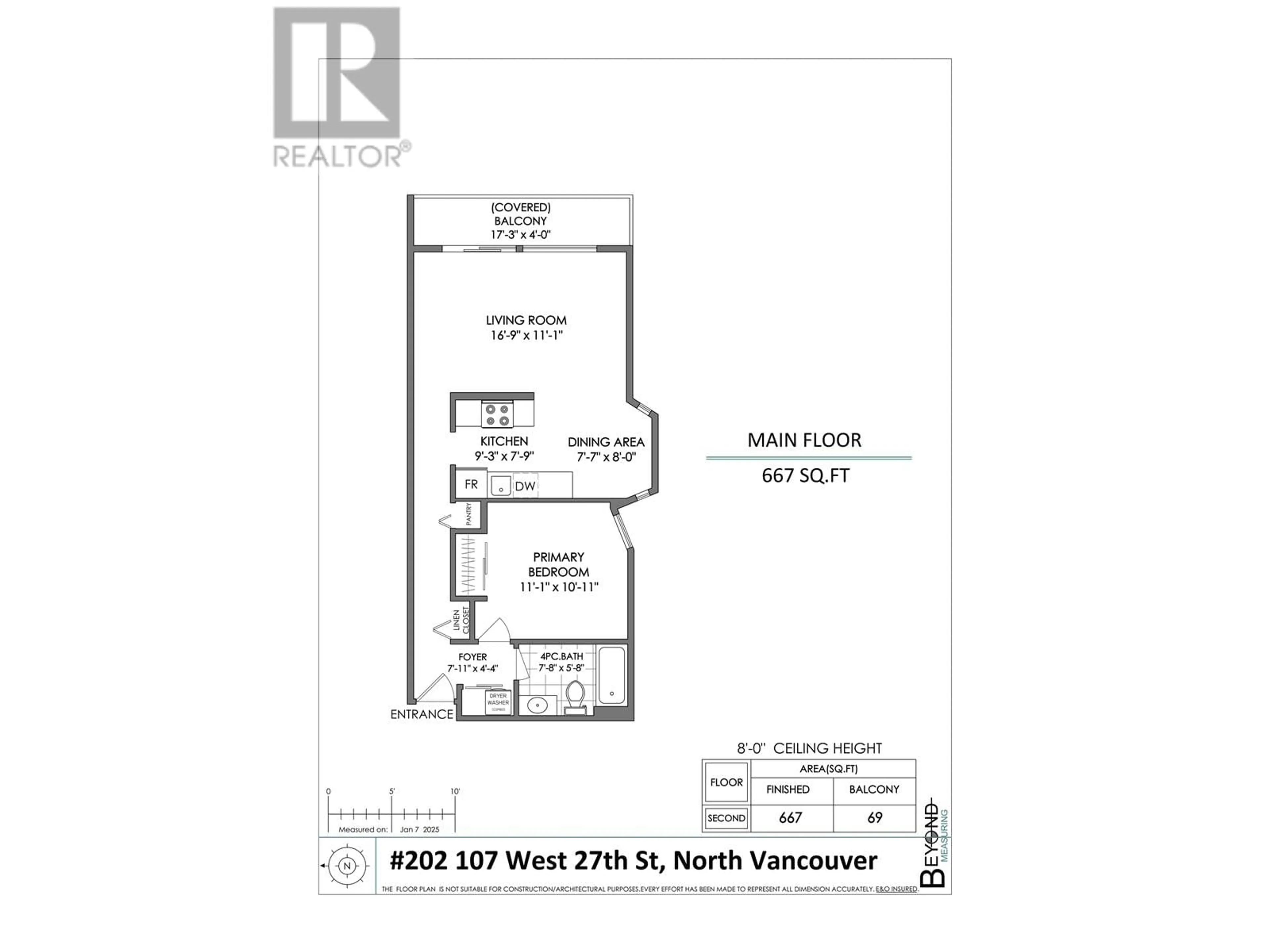 Floor plan for 202 107 W 27TH STREET, North Vancouver British Columbia V7N4G5