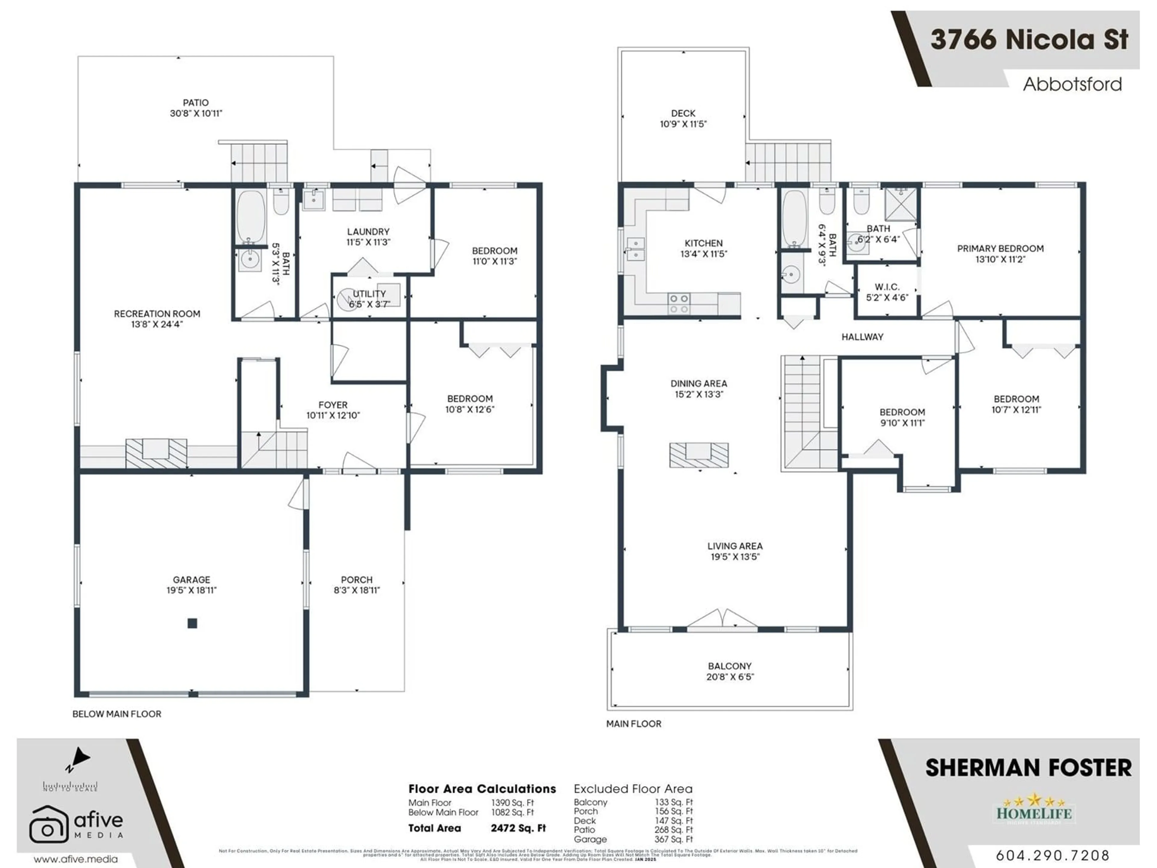 Floor plan for 3766 NICOLA STREET, Abbotsford British Columbia V2T4Z8