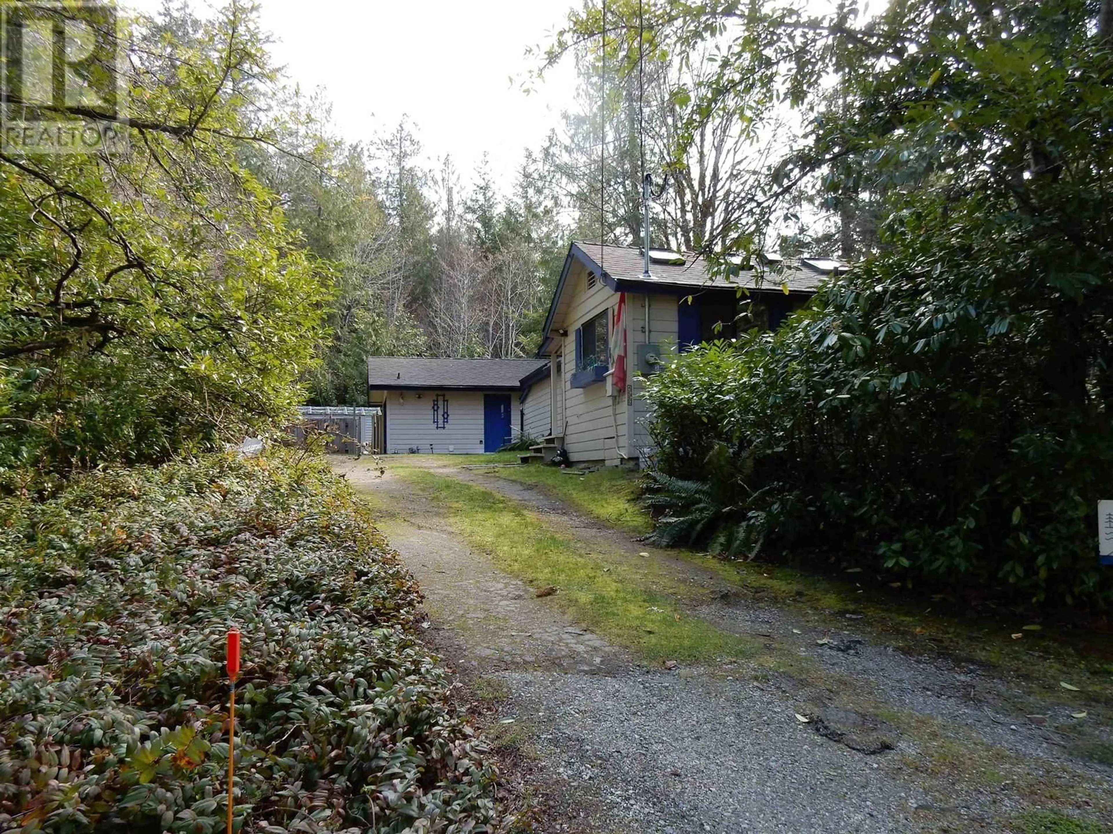 A pic from outside/outdoor area/front of a property/back of a property/a pic from drone, street for 4665 HOTEL LAKE ROAD, Garden Bay British Columbia V0N1S1