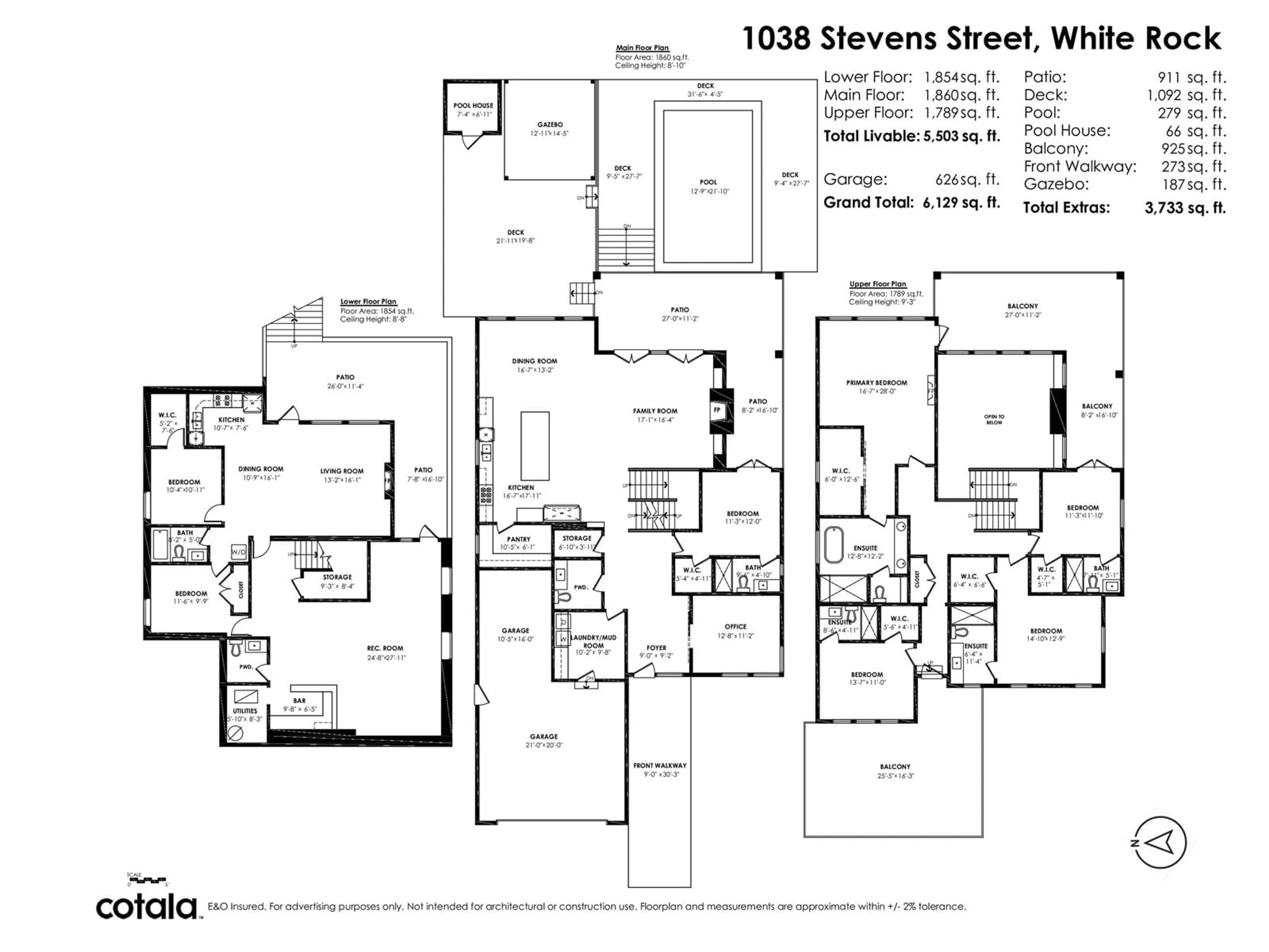 Floor plan for 1038 STEVENS STREET, White Rock British Columbia V4B4X7