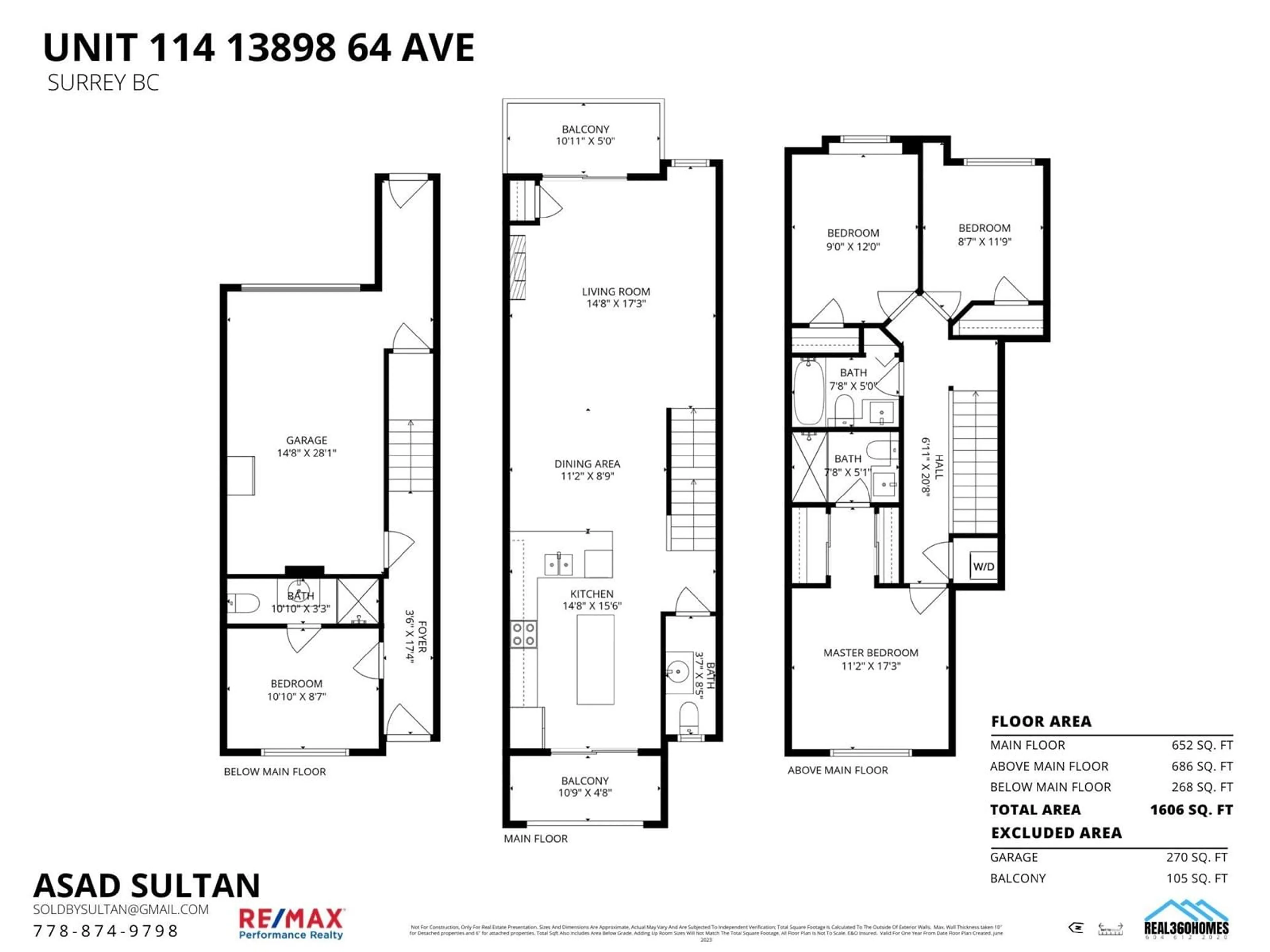 Floor plan for 114 13898 64 STREET, Surrey British Columbia V3W1L6