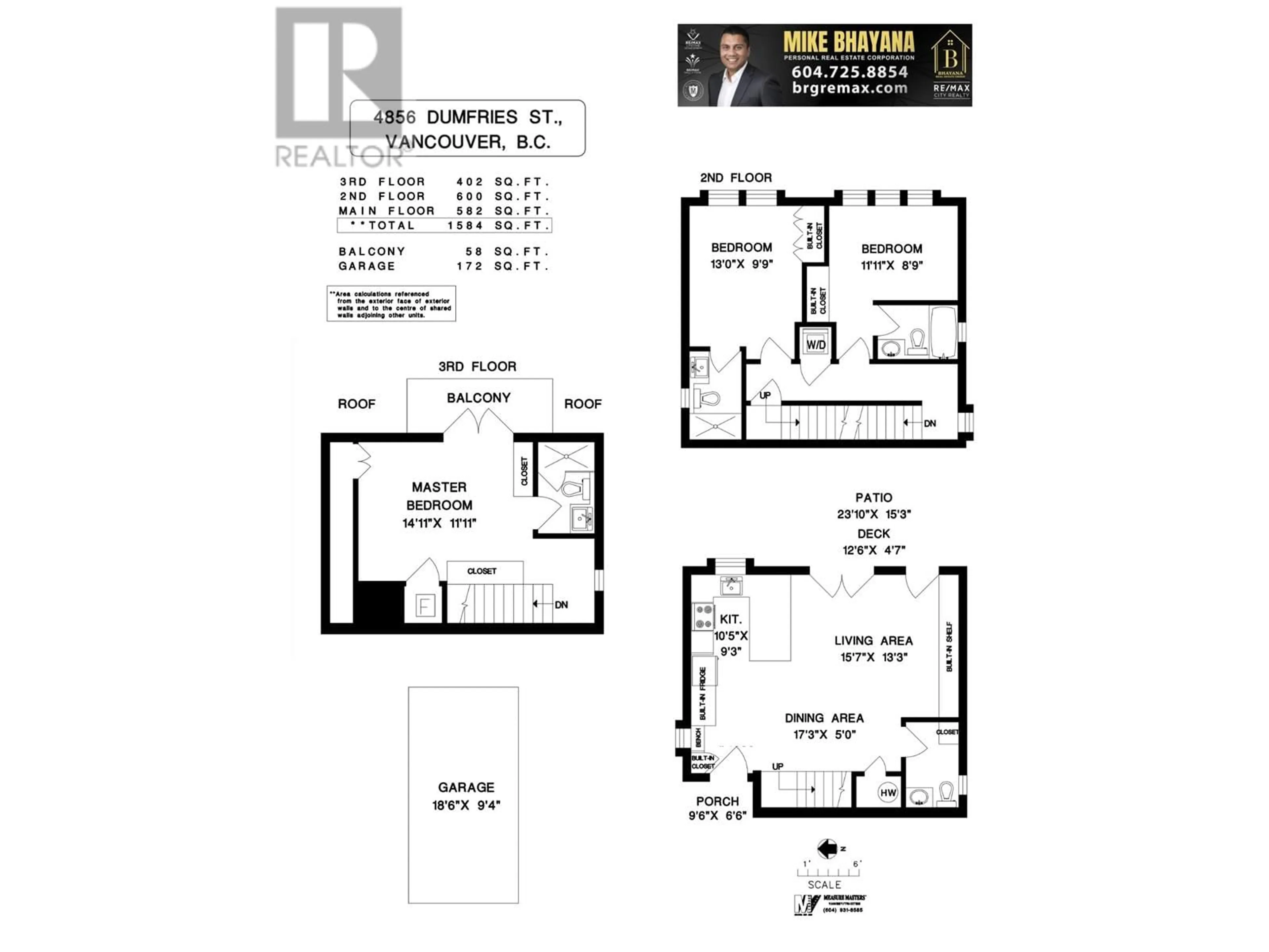 Floor plan for 4856 DUMFRIES STREET, Vancouver British Columbia V5N3T9