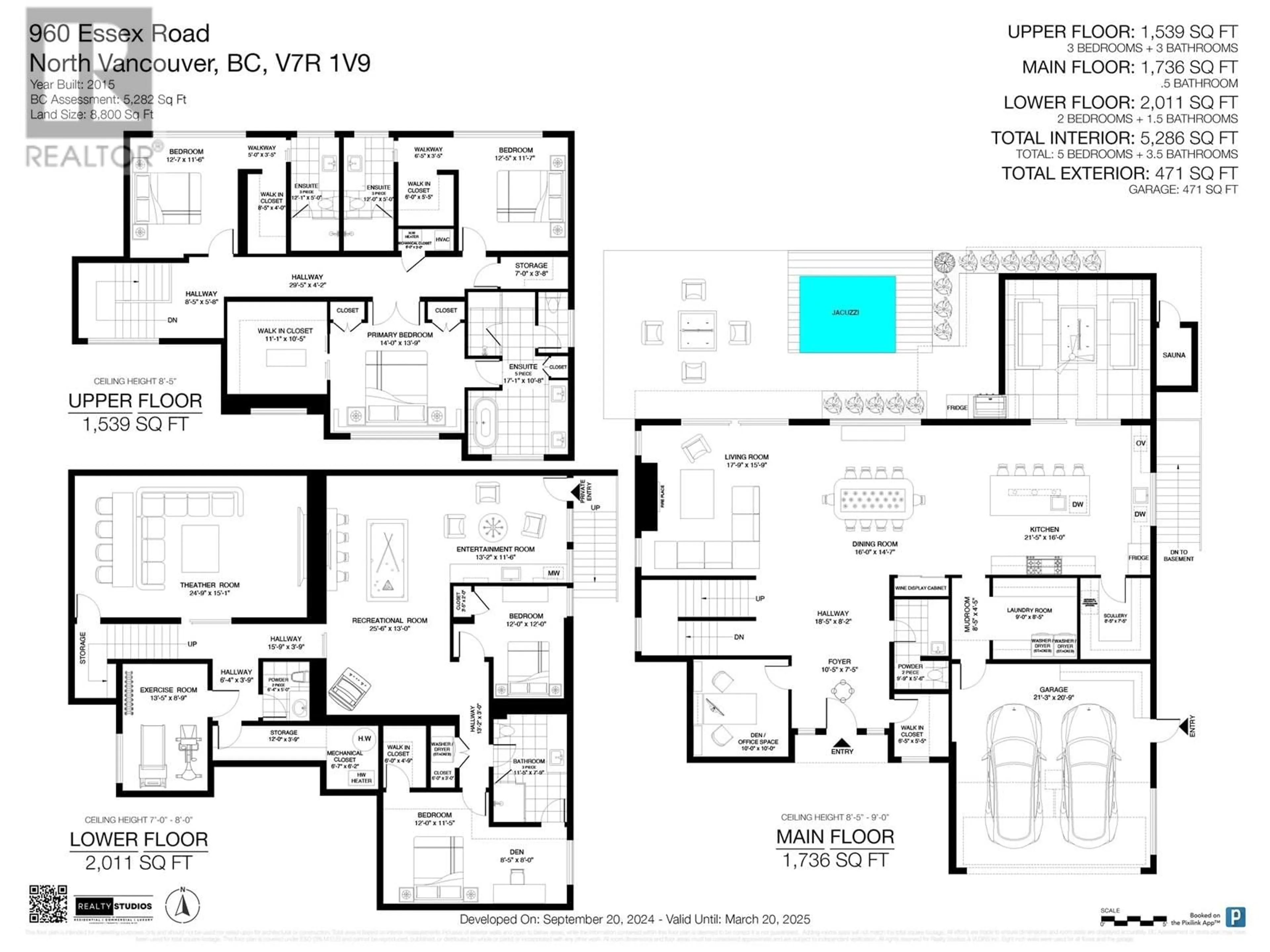 Floor plan for 960 ESSEX ROAD, North Vancouver British Columbia V7R1V9