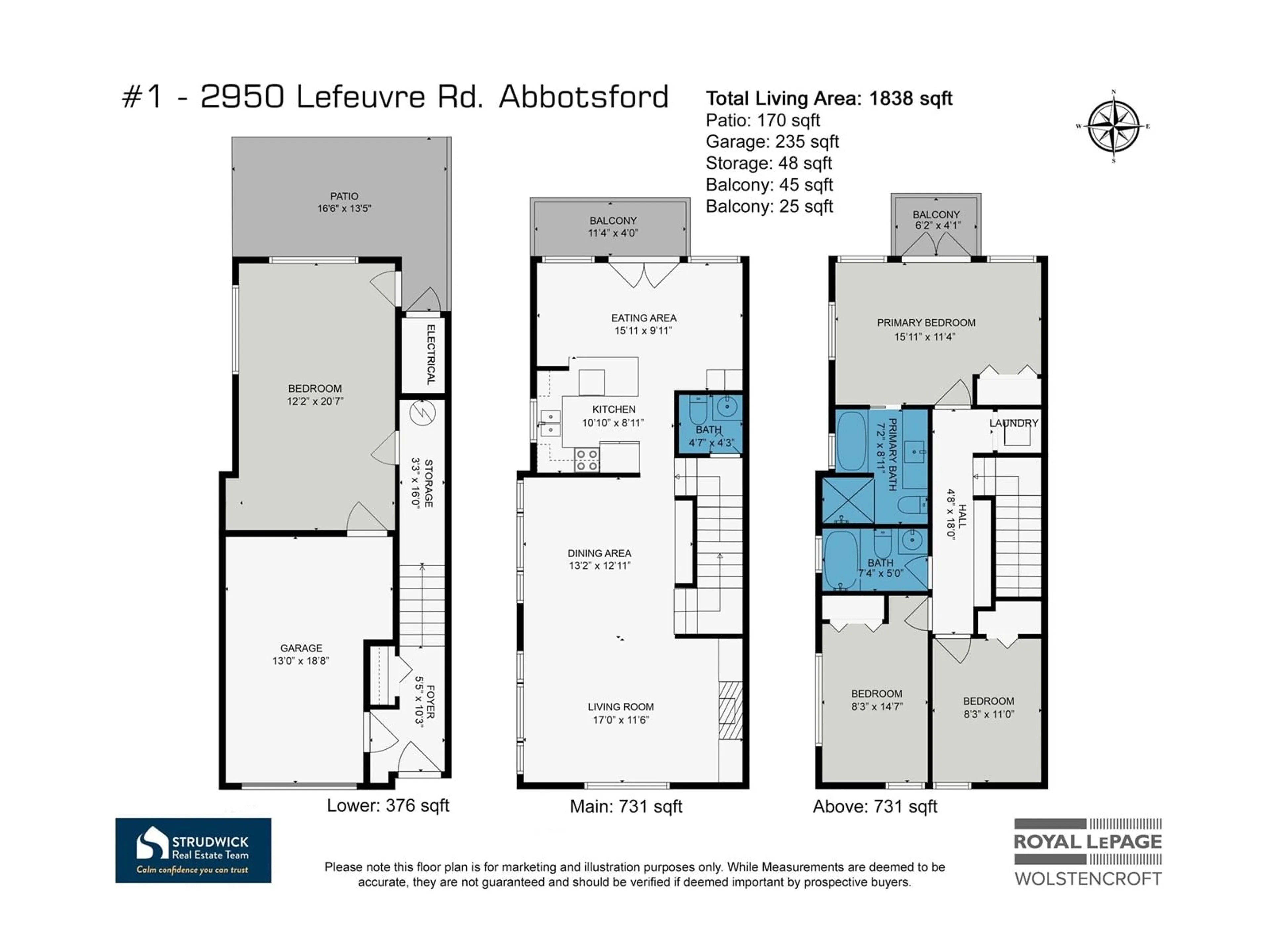 Floor plan for 1 2950 LEFEUVRE ROAD, Abbotsford British Columbia V4X0B2