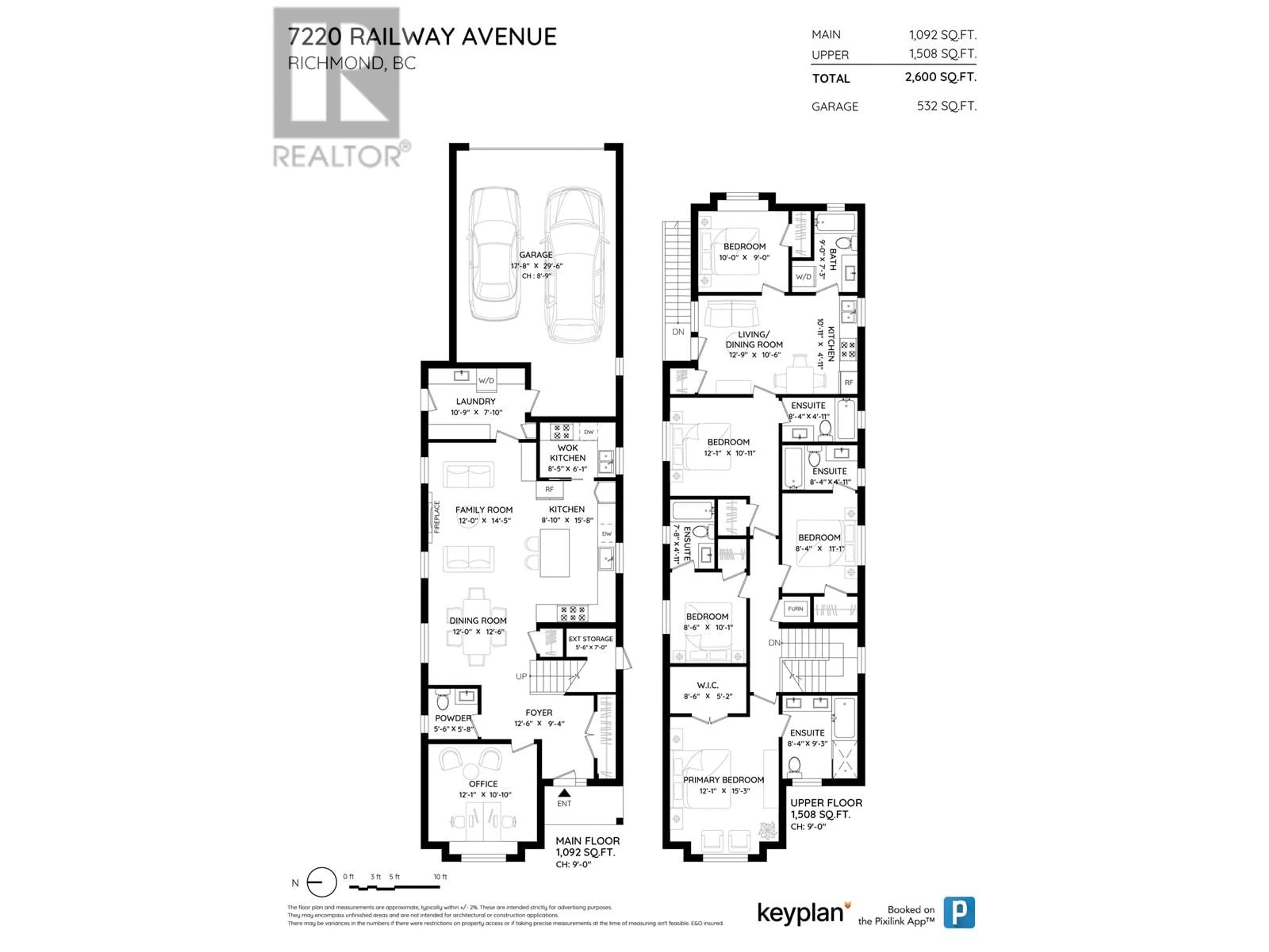 Floor plan for 7220 RAILWAY AVENUE, Richmond British Columbia V7C3J8