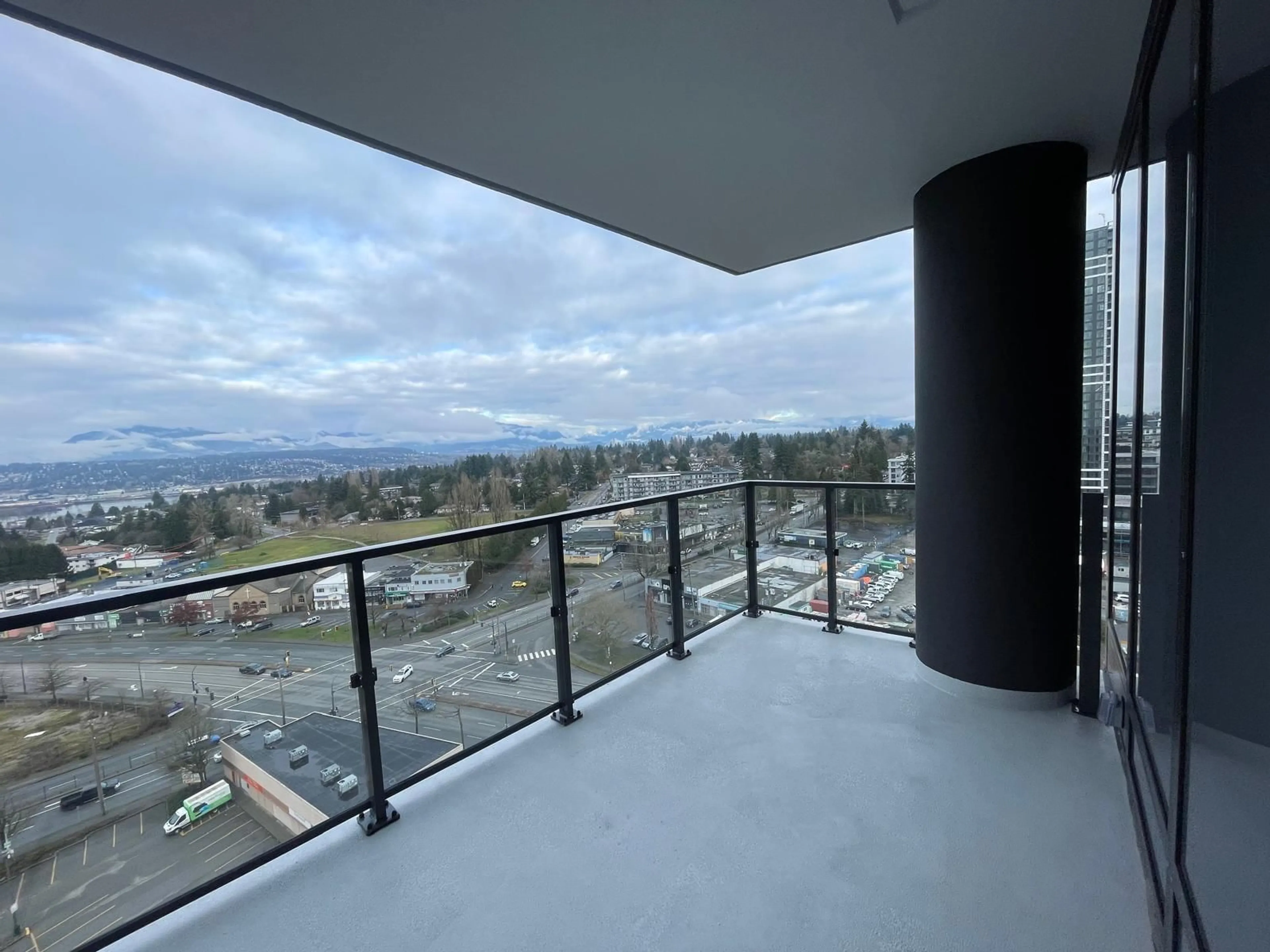 Balcony in the apartment, city buildings view from balcony for 1502 10750 135A STREET, Surrey British Columbia V3T0V4