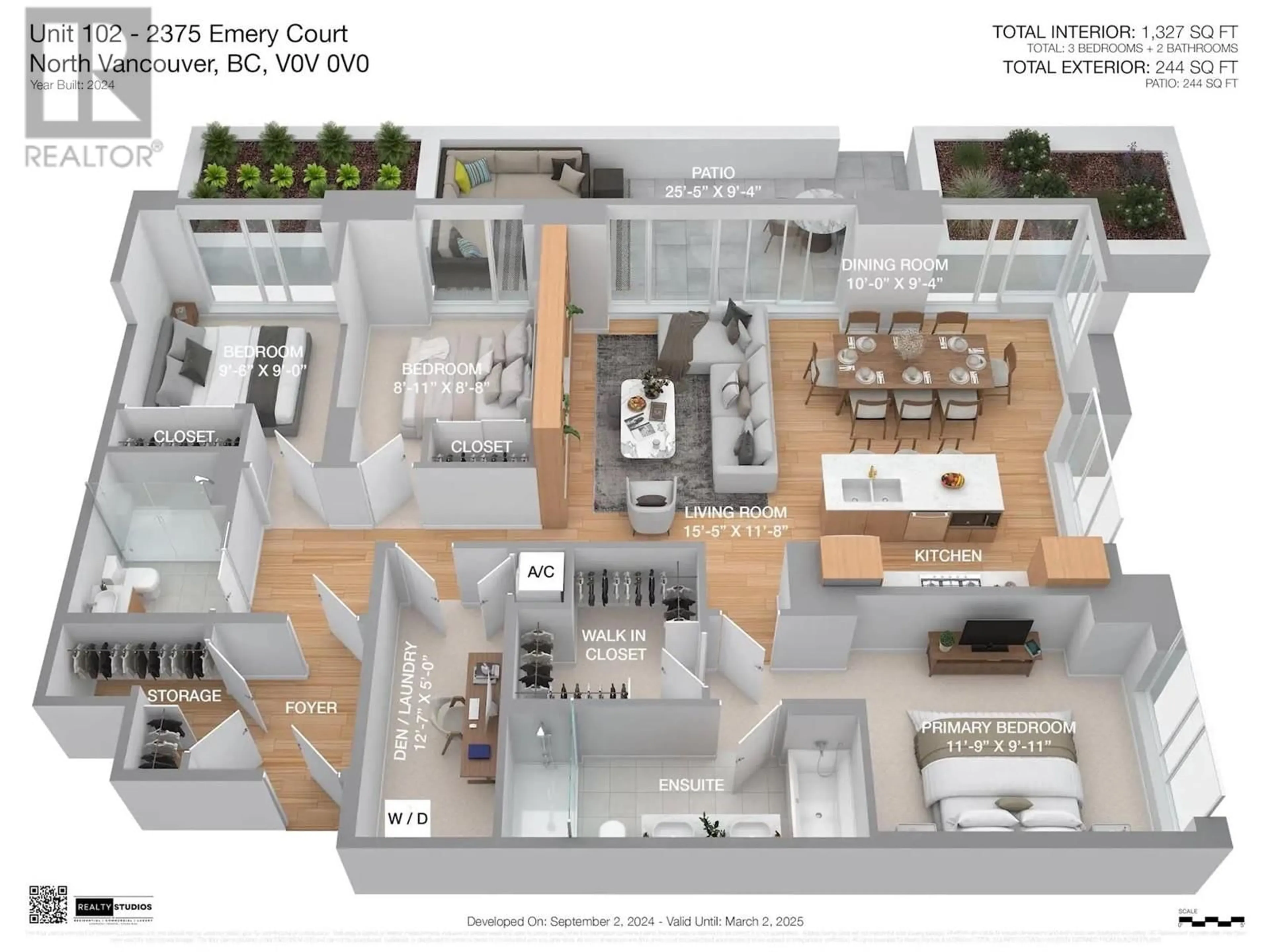 Floor plan for 102 2375 EMERY COURT, North Vancouver British Columbia V7J0E9