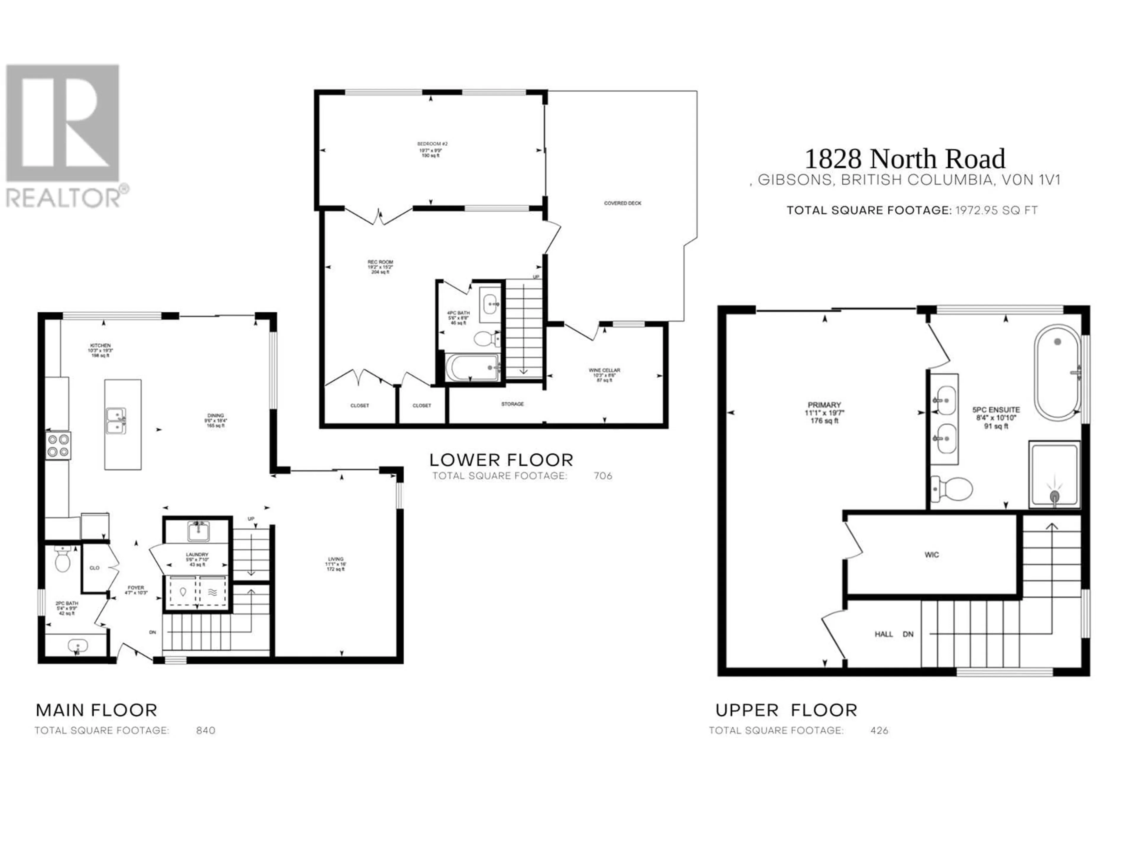 Floor plan for 1828 NORTH ROAD, Gibsons British Columbia V0N1V1