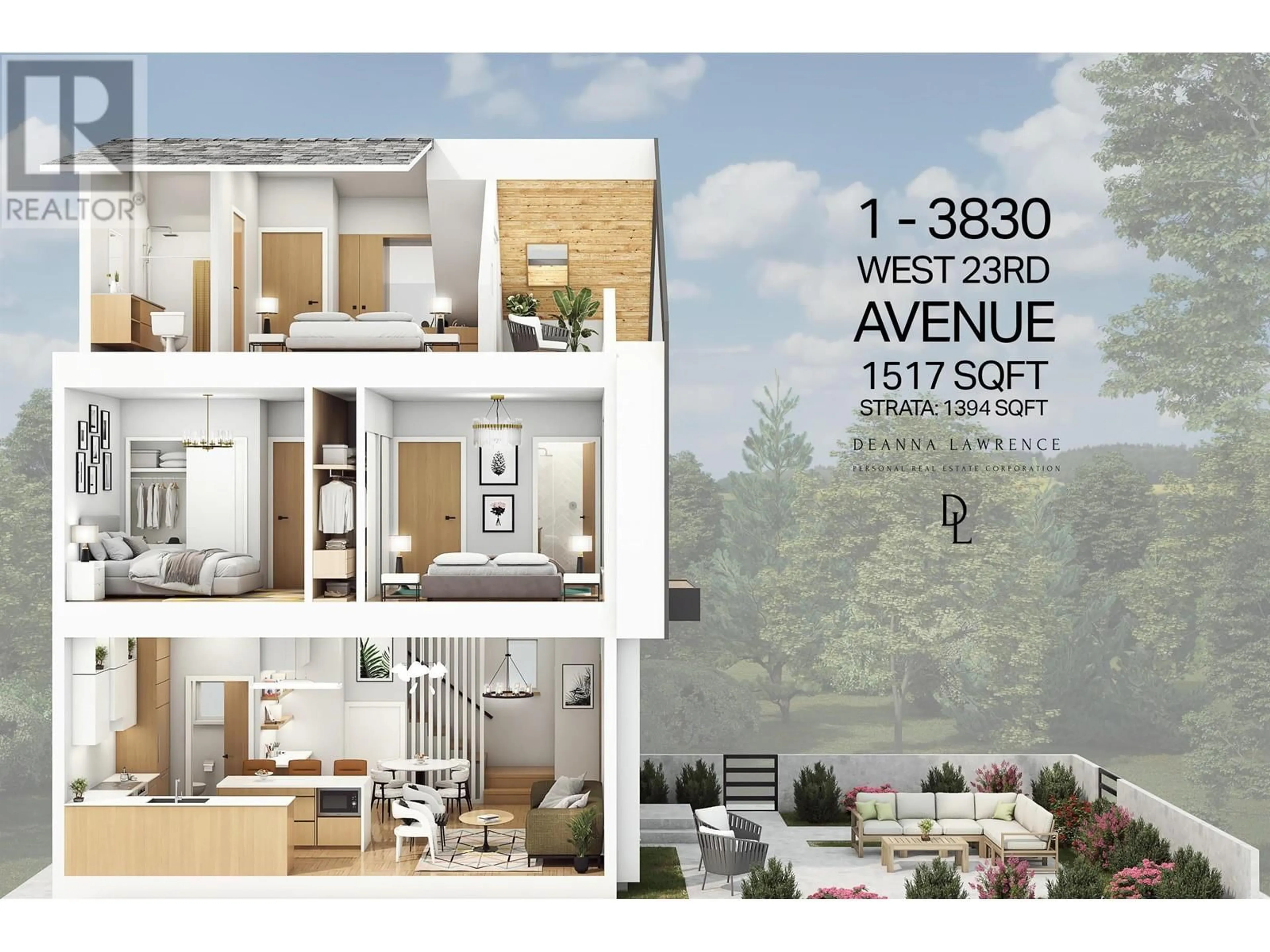 Floor plan for 1 3830 W 23RD AVENUE, Vancouver British Columbia V6S1K9