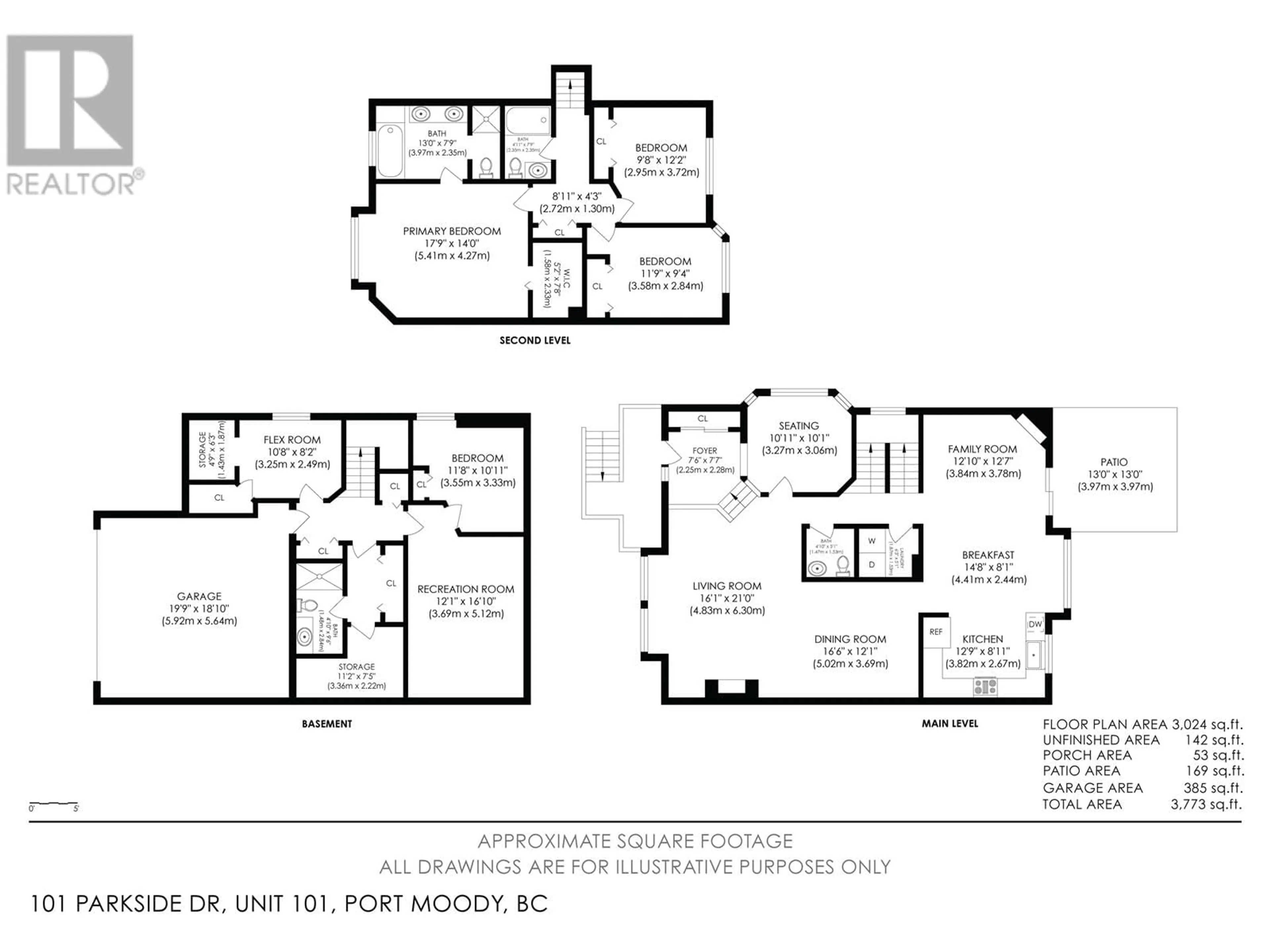 Floor plan for 101 101 PARKSIDE DRIVE, Port Moody British Columbia V3H4W6