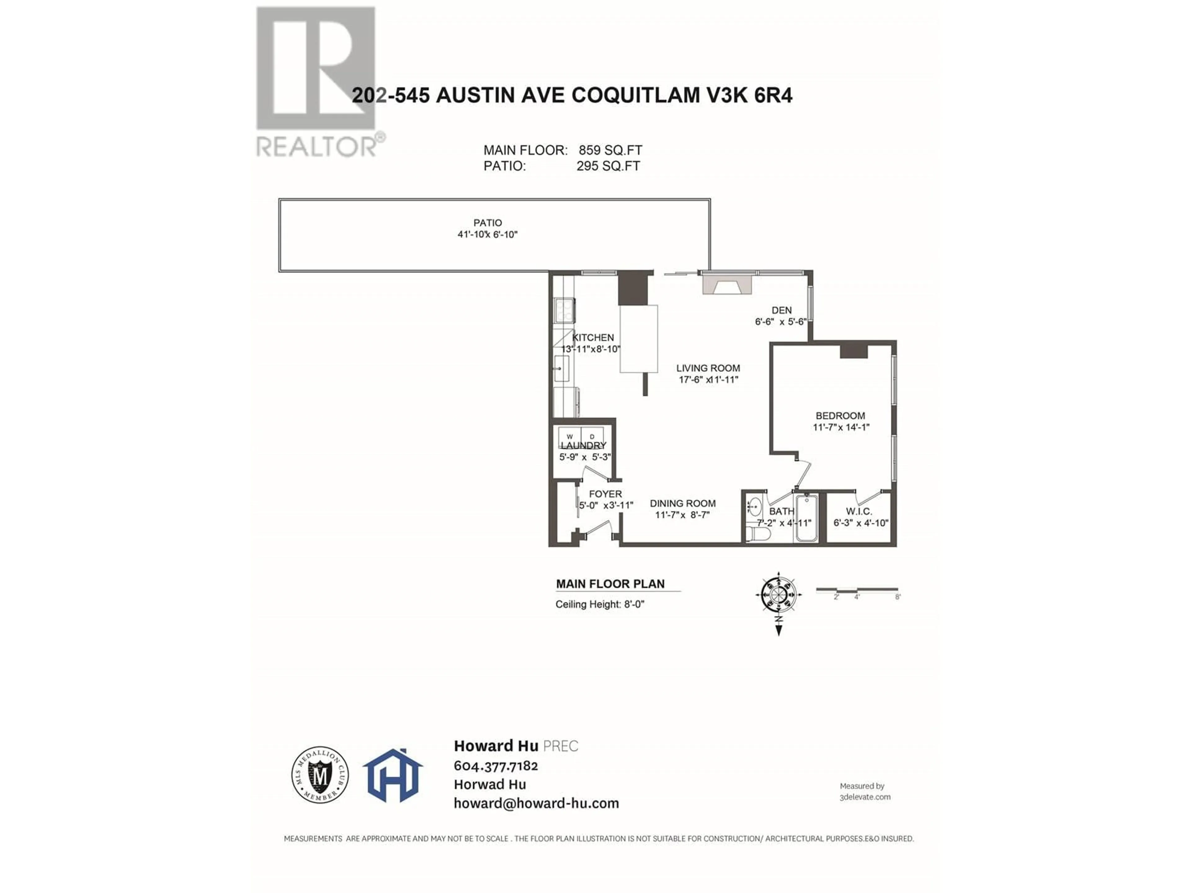 Floor plan for 202 545 AUSTIN AVENUE, Coquitlam British Columbia V3K6R4