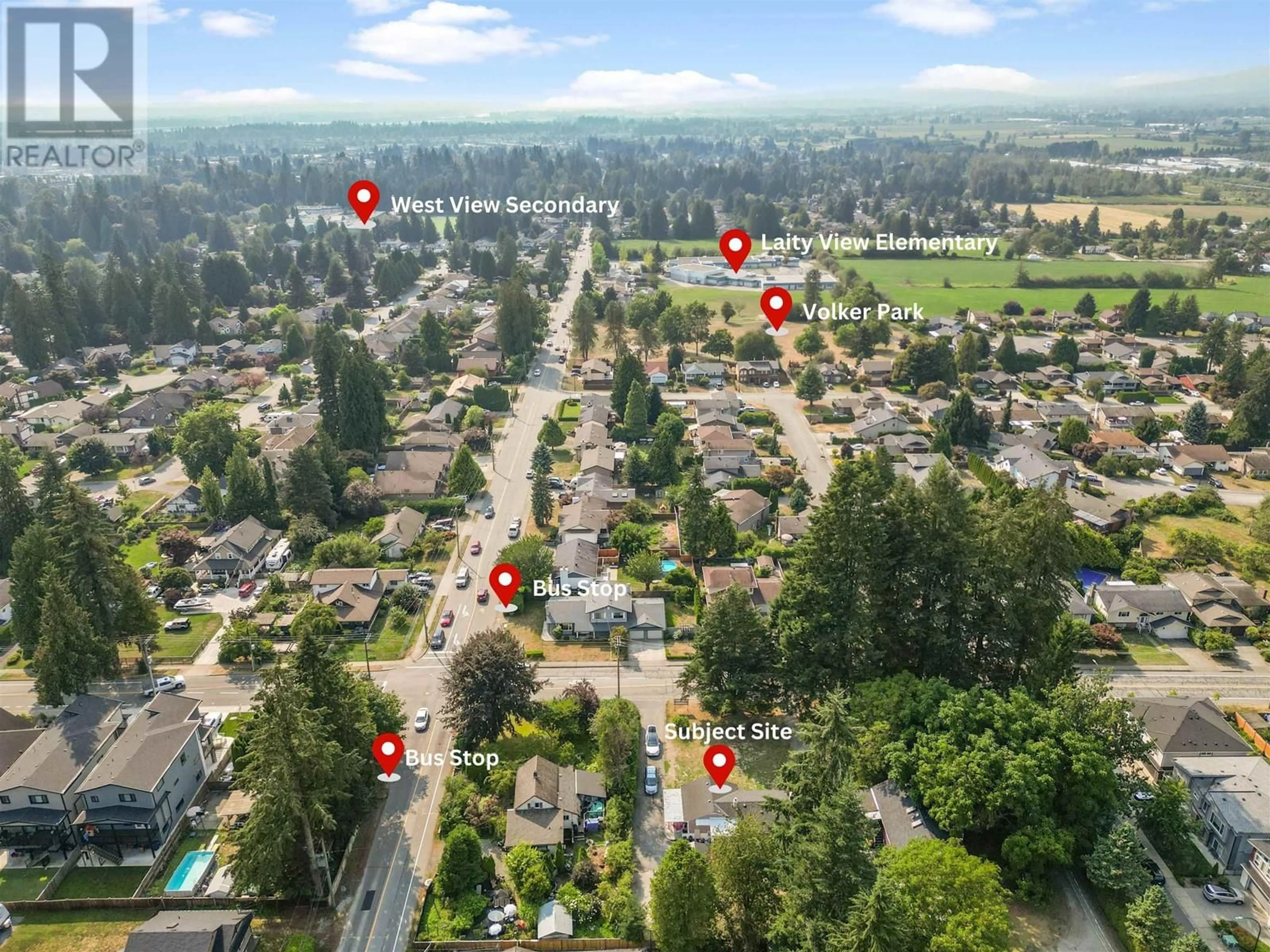 A pic from outside/outdoor area/front of a property/back of a property/a pic from drone, street for 12336 LAITY STREET, Maple Ridge British Columbia V2X5B3