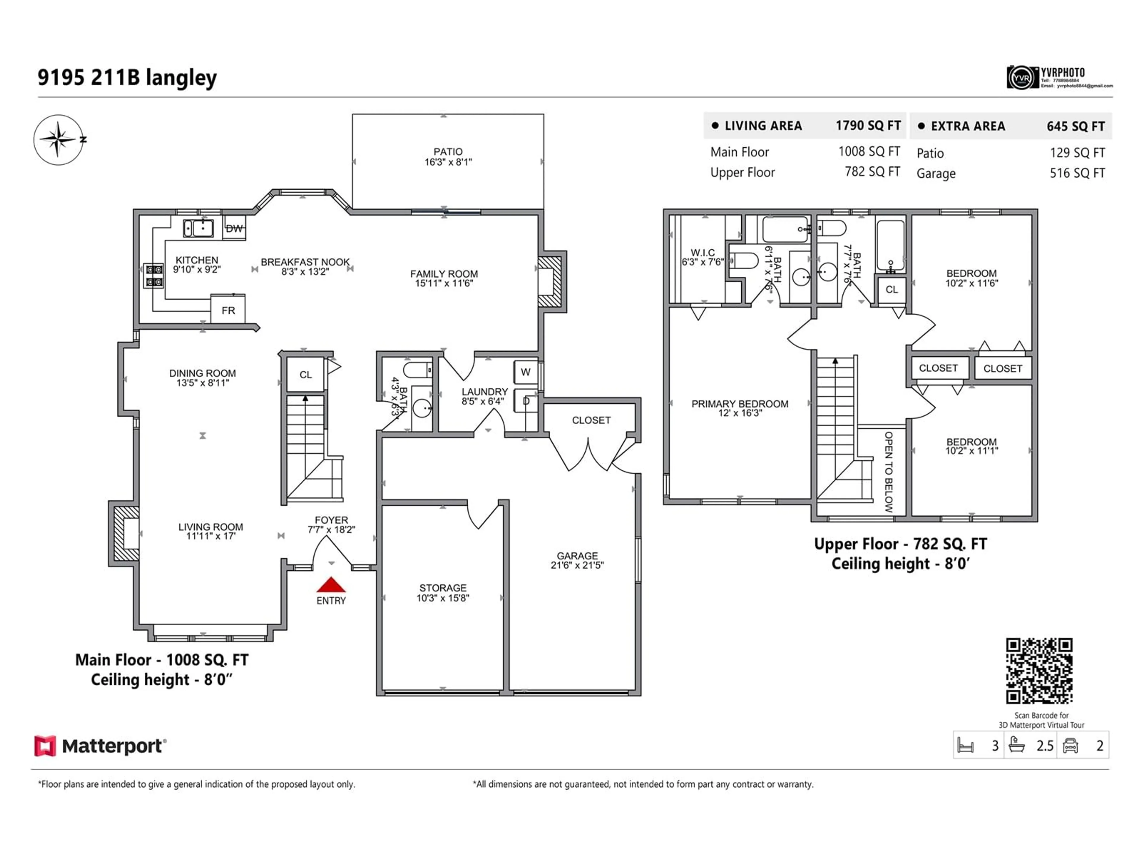 Floor plan for 9195 211B, Langley British Columbia V1M2C3