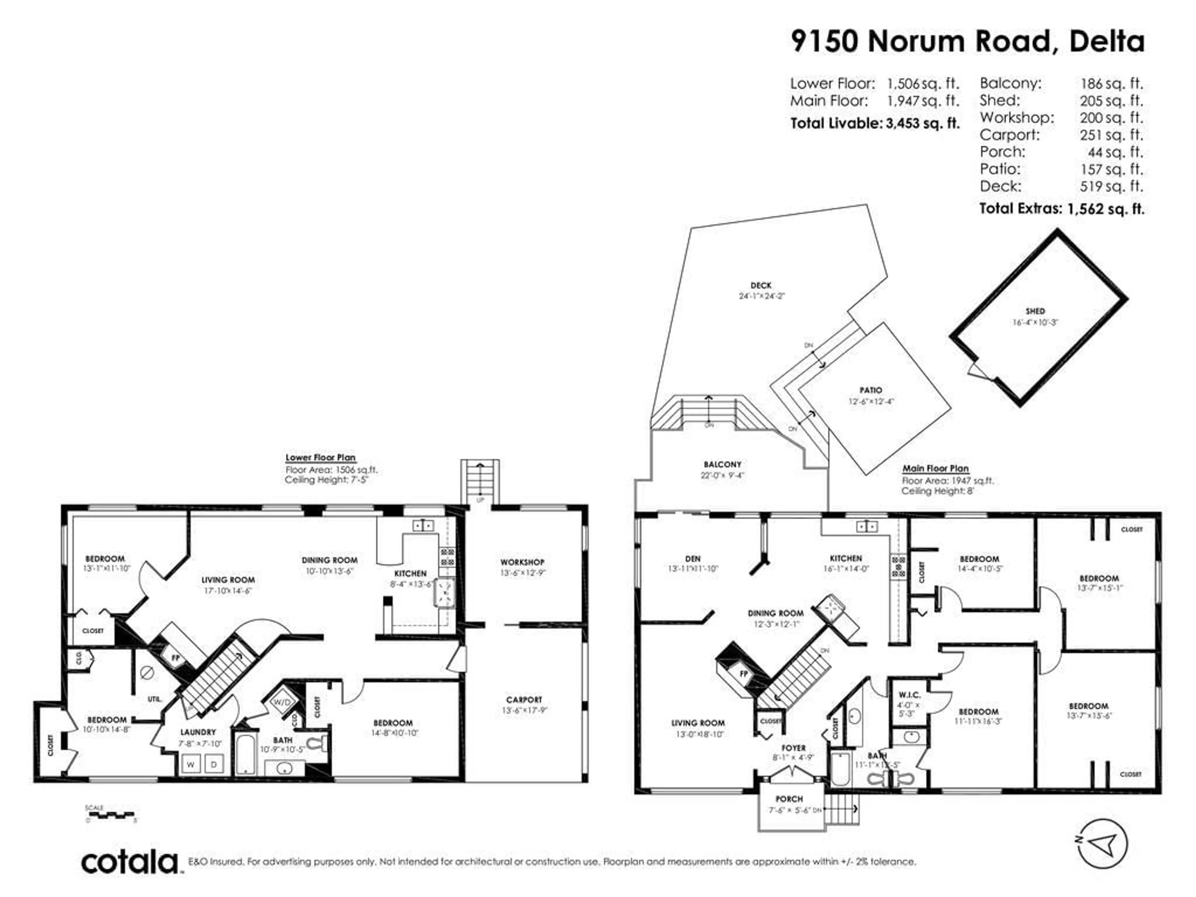 Floor plan for 9150 NORUM ROAD, Delta British Columbia V4C3J1