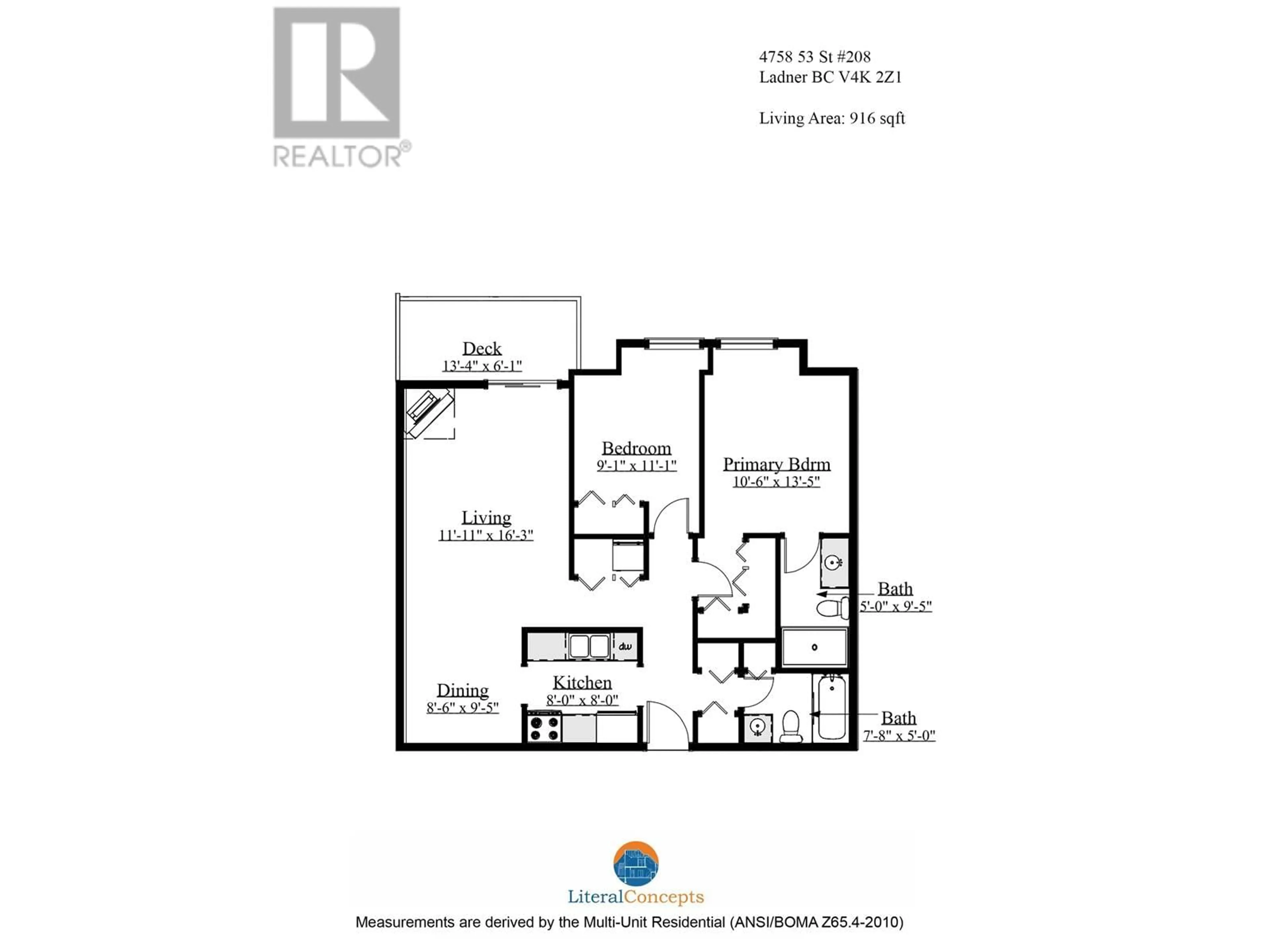 Floor plan for 208 4758 53 STREET, Delta British Columbia V4K2Z1