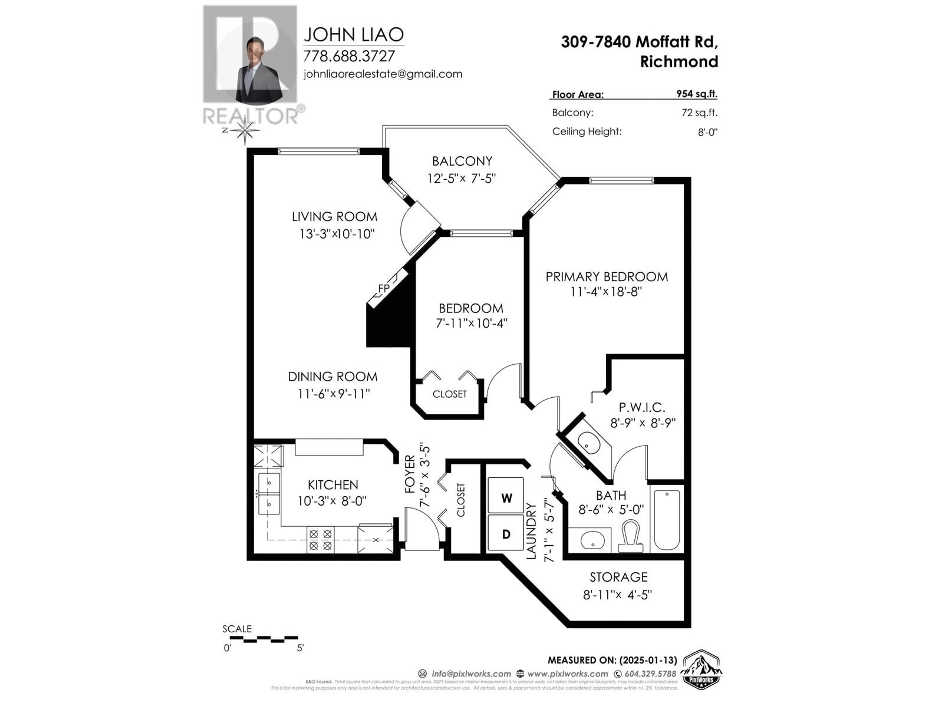 Floor plan for 309 7840 MOFFATT ROAD, Richmond British Columbia V6Y1X8