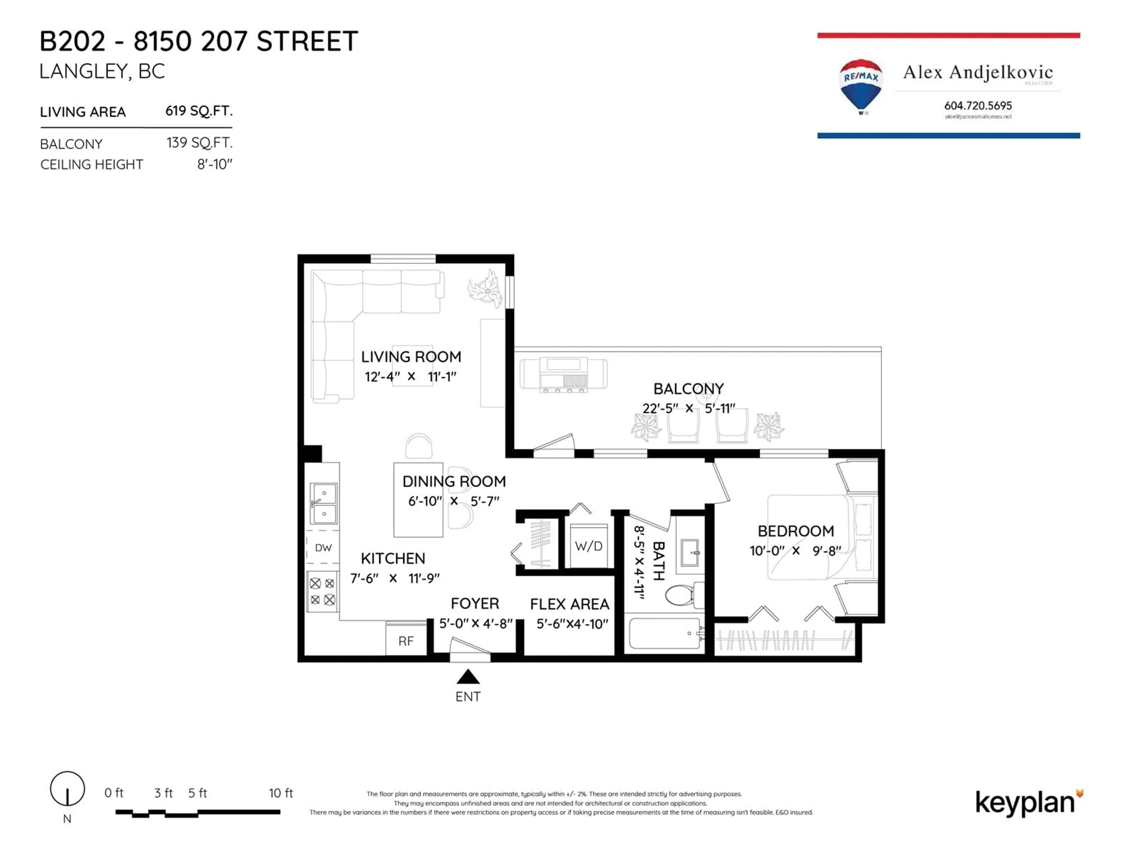 Floor plan for B202 8150 207 STREET, Langley British Columbia V2Y4J3