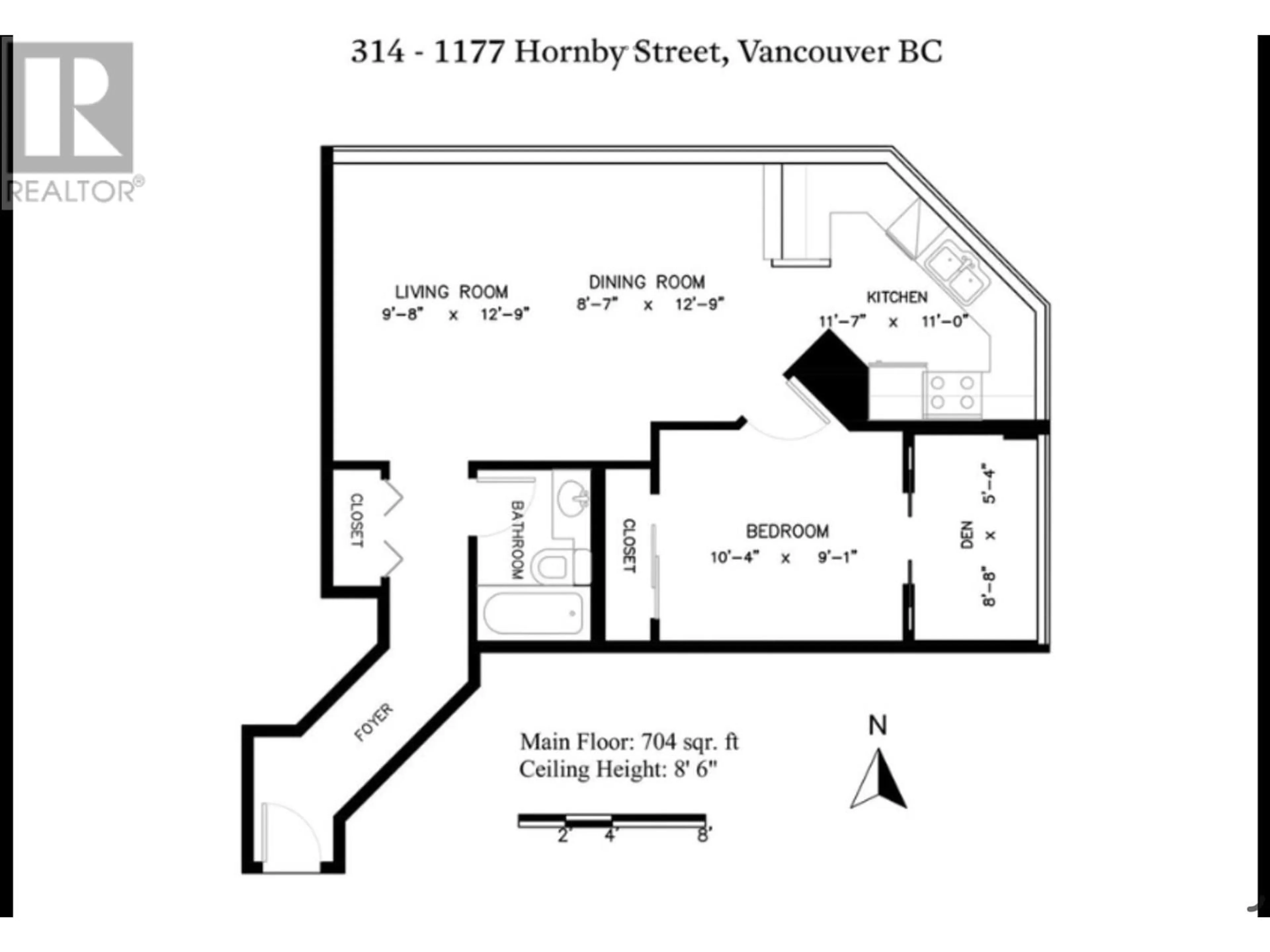 Floor plan for 314 1177 HORNBY STREET, Vancouver British Columbia V6Z2E9