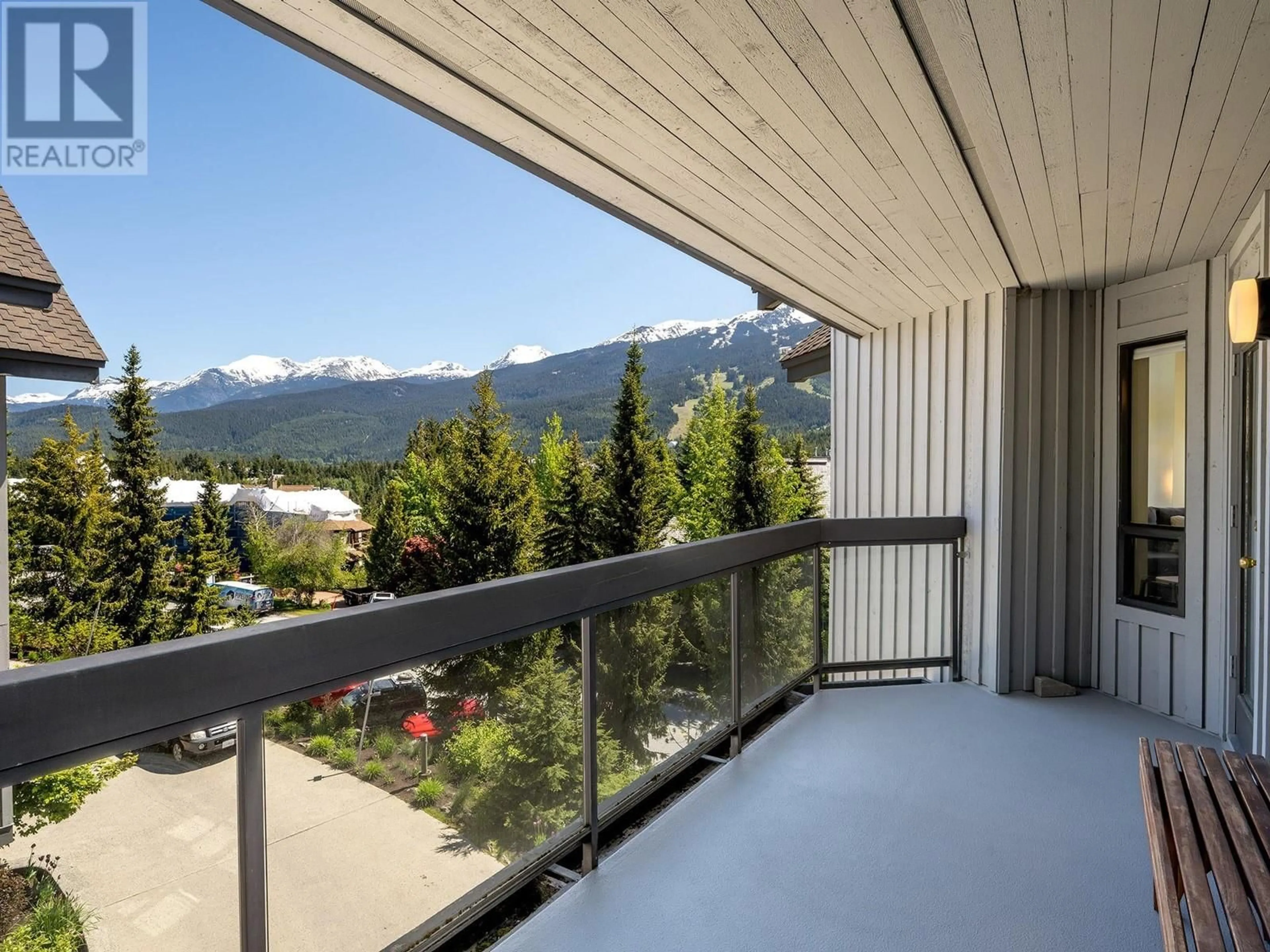 Balcony in the apartment, mountain view for 301 3212 BLUEBERRY DRIVE, Whistler British Columbia V8E0T5