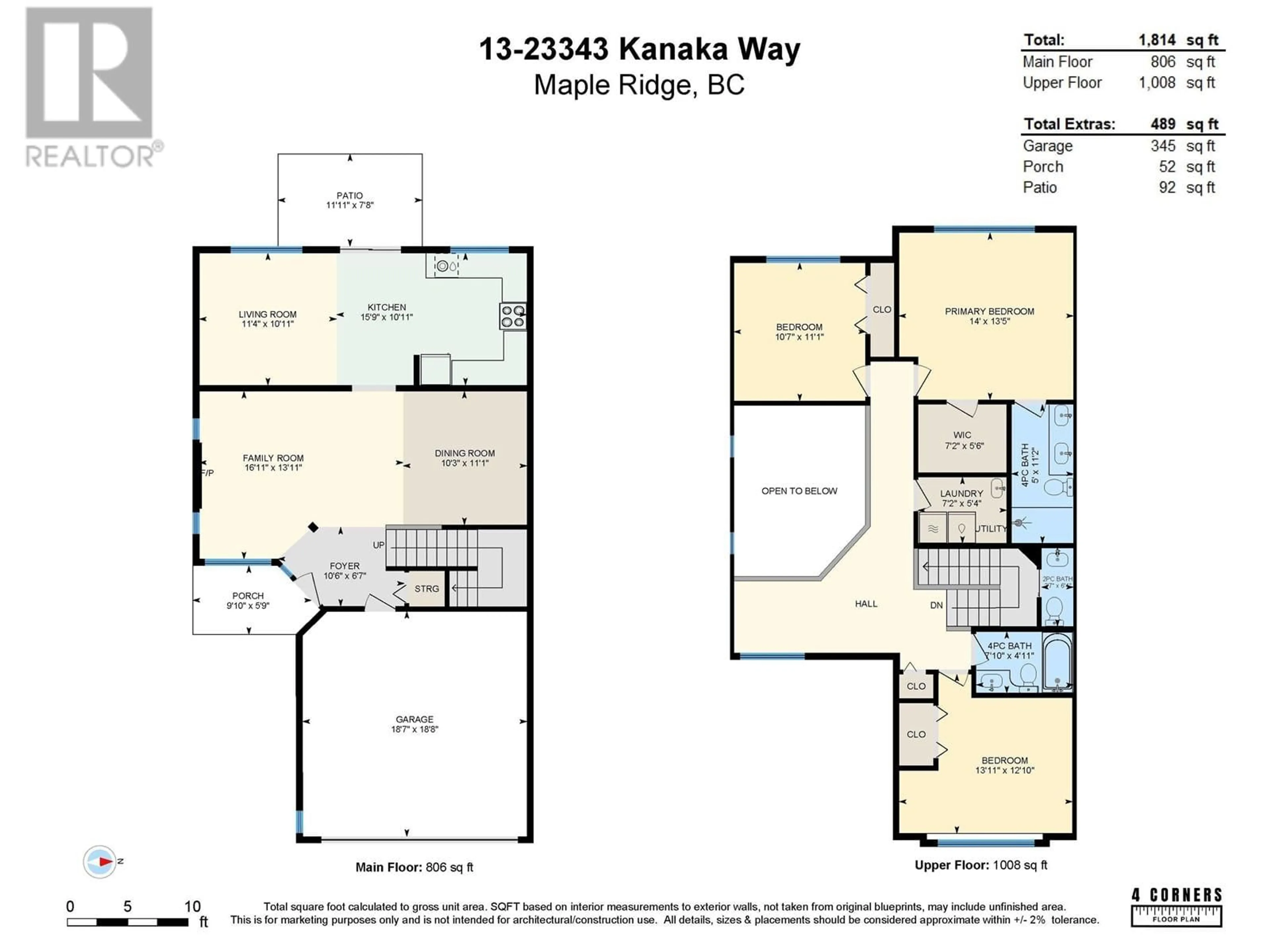 Floor plan for 13 23343 KANAKA WAY, Maple Ridge British Columbia V2W2B6