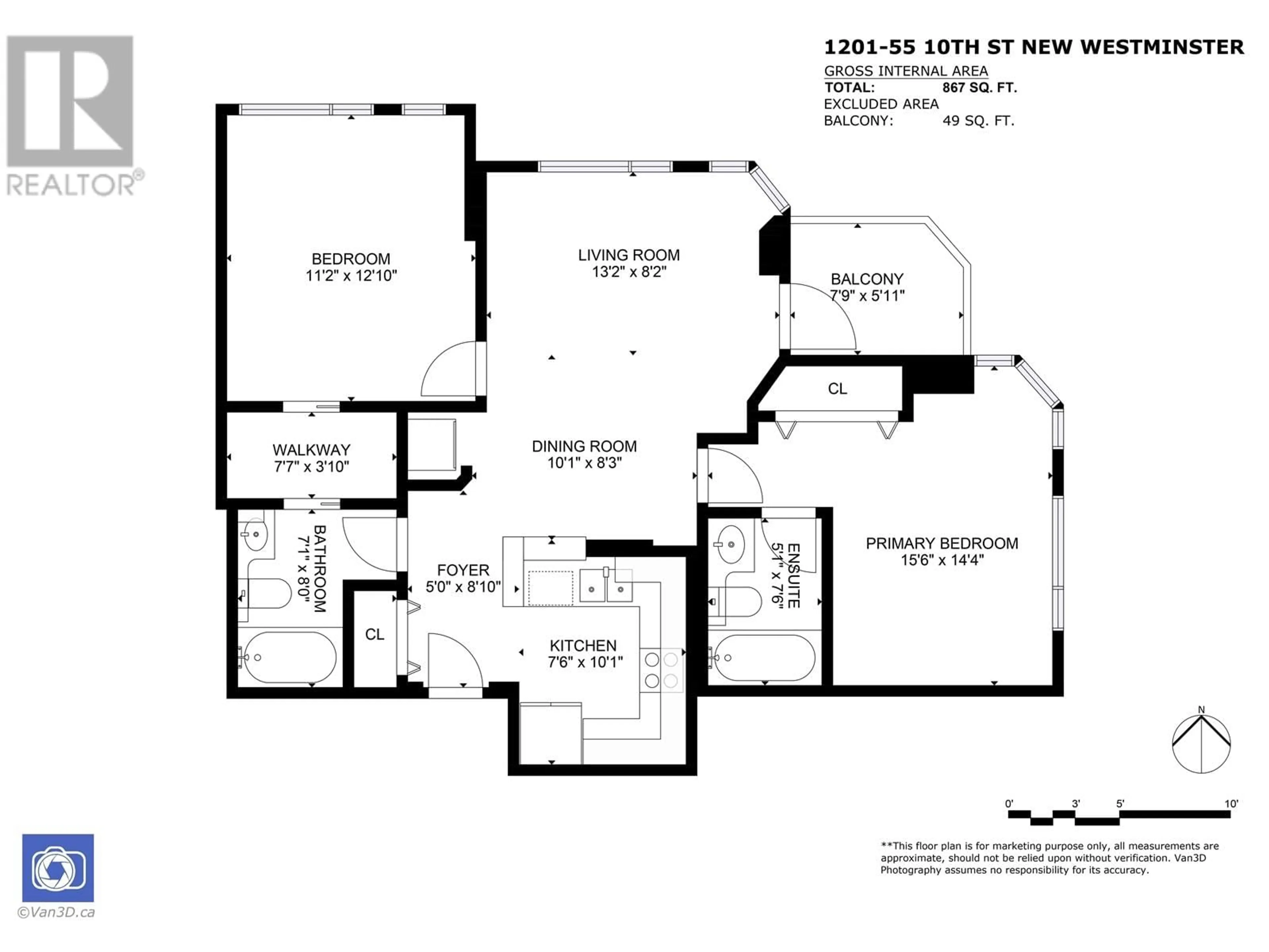 Floor plan for 1201 55 TENTH STREET, New Westminster British Columbia V3M6R5