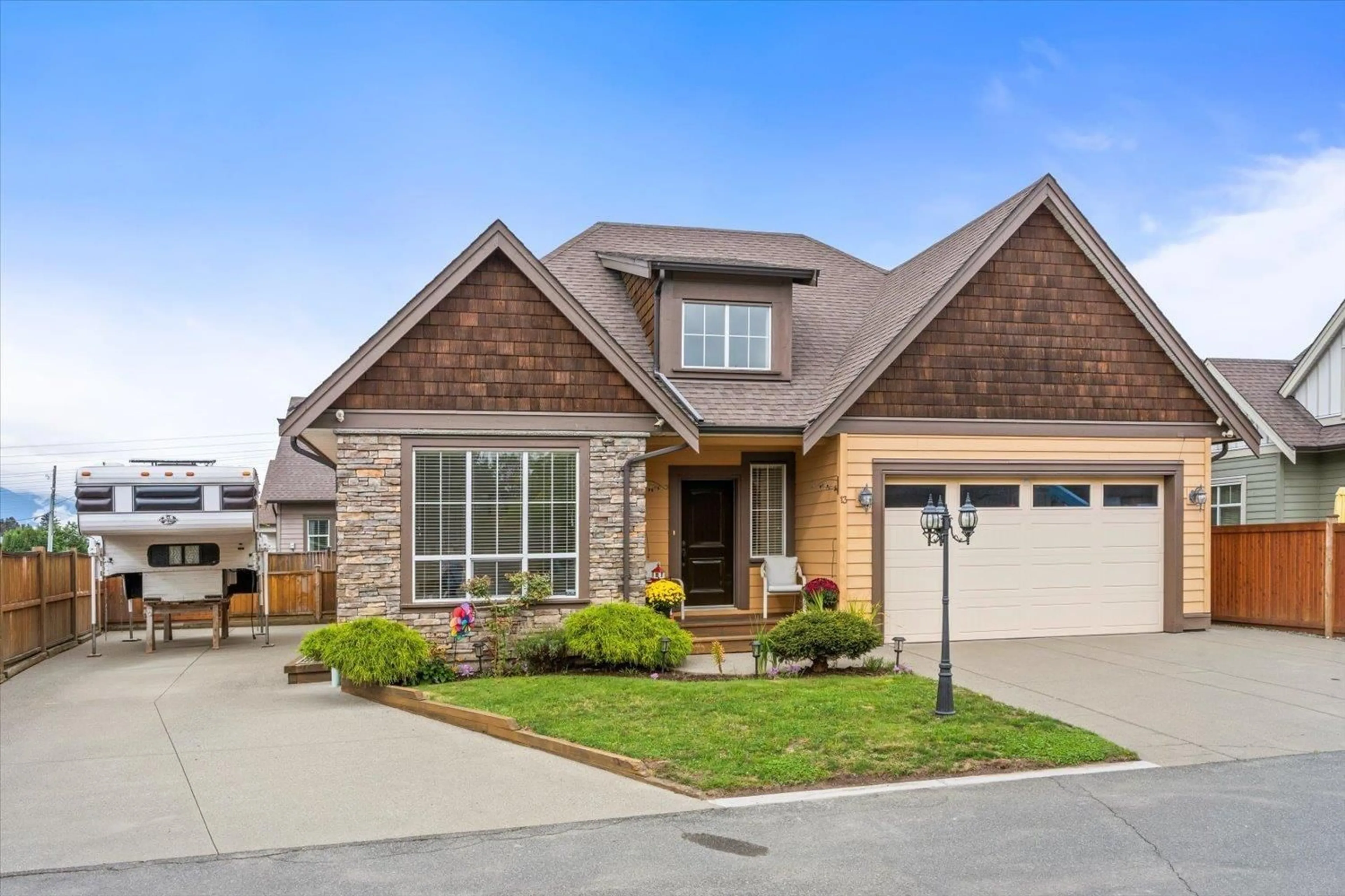 Home with brick exterior material, street for 13 6110 MILLER DRIVE|Sardis South, Chilliwack British Columbia V2R2H4