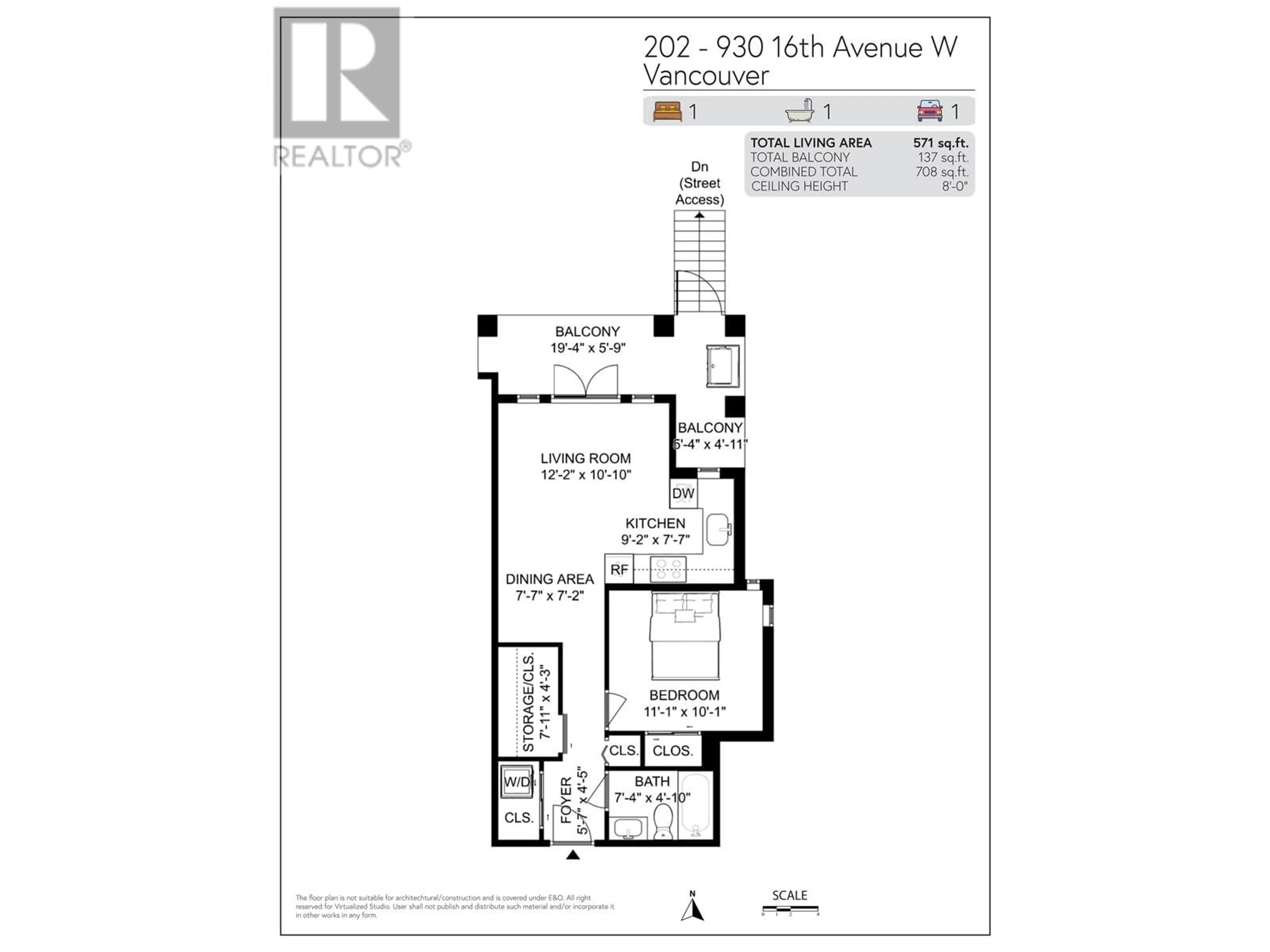 Floor plan for 202 930 W 16 AVENUE, Vancouver British Columbia V5Z1T2