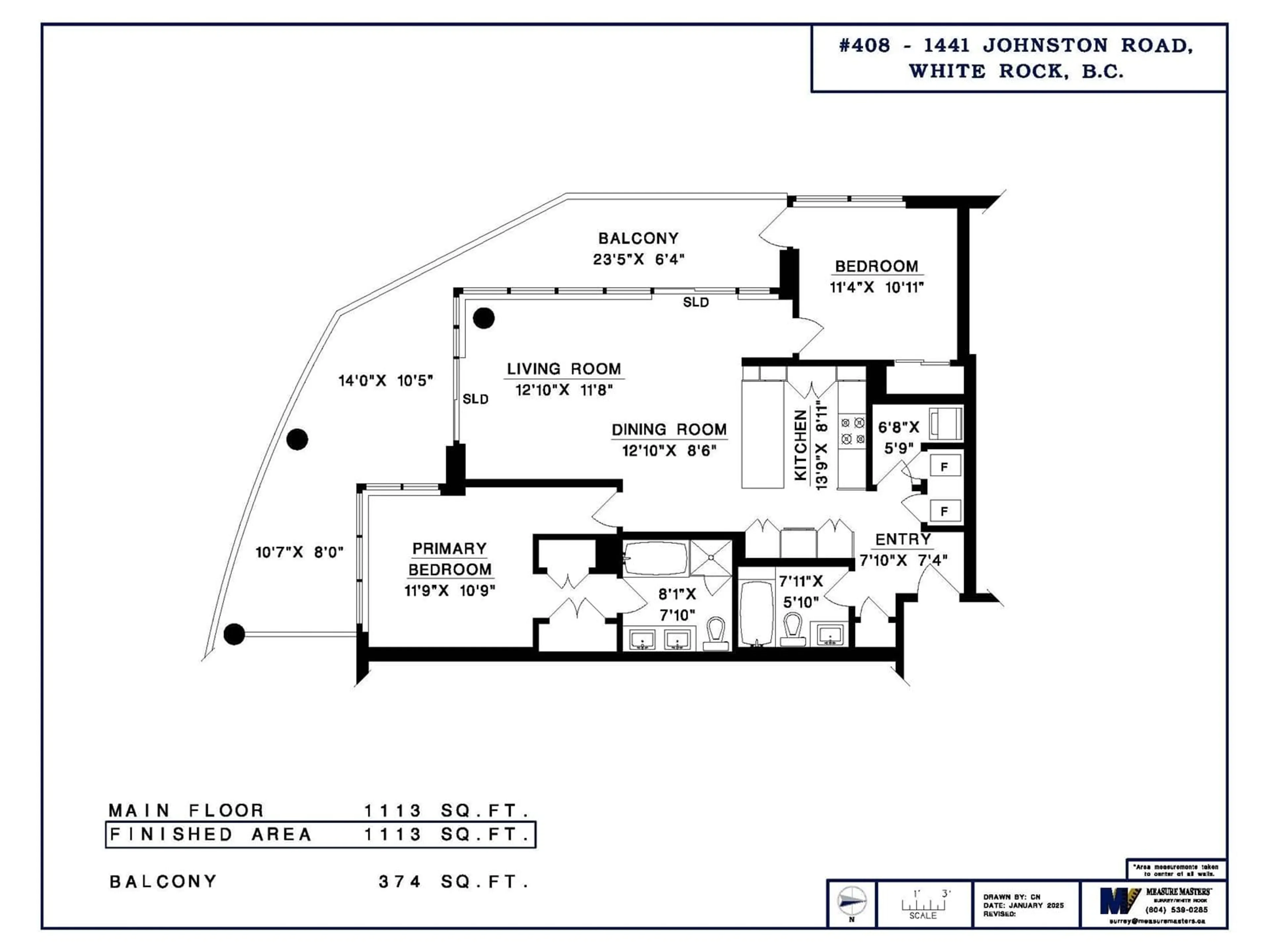 Floor plan for 408 1441 JOHNSTON ROAD, White Rock British Columbia V4B3Z4