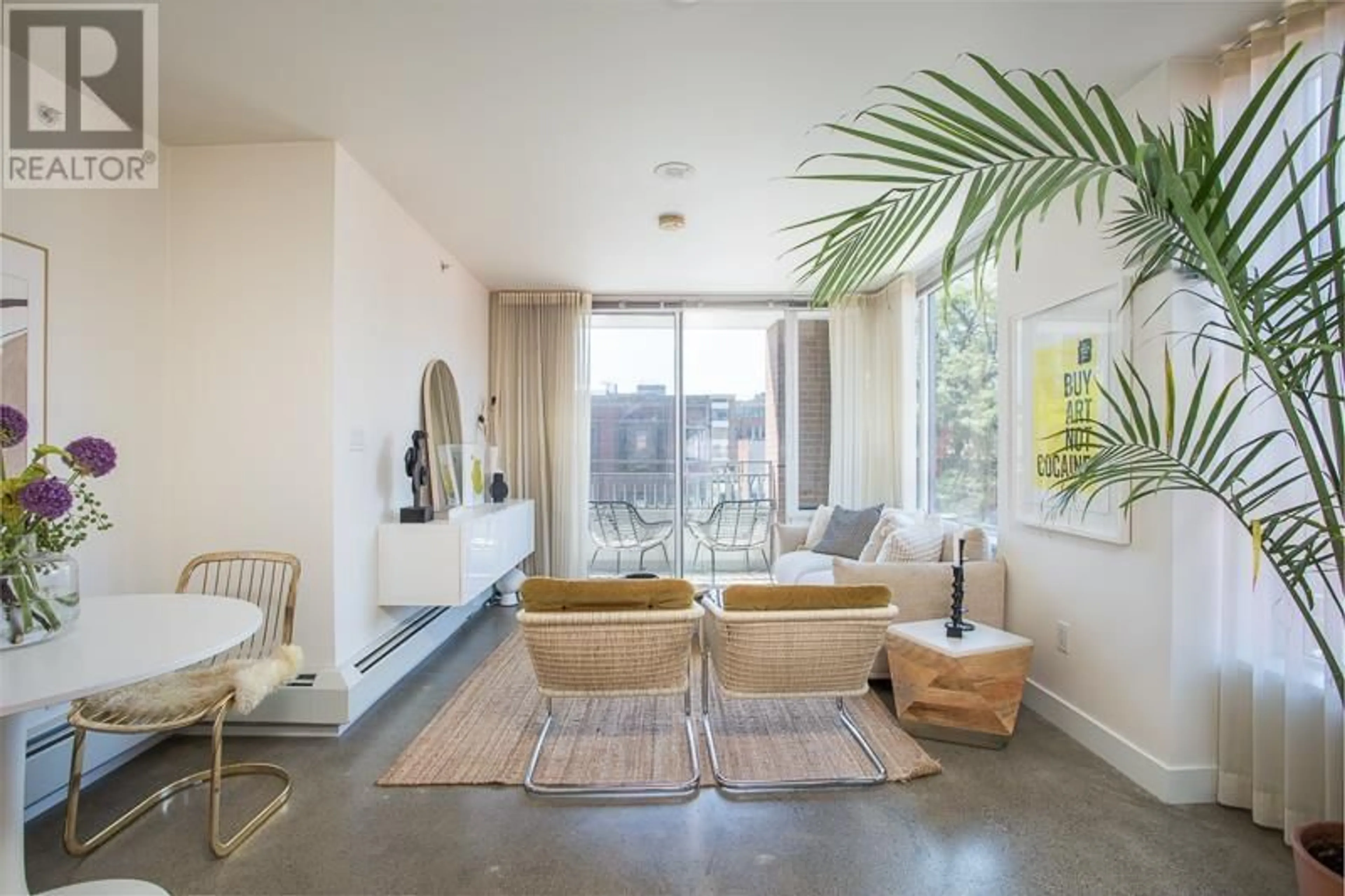 Living room with furniture, cement floor for 307 231 E PENDER STREET, Vancouver British Columbia V6A0G3