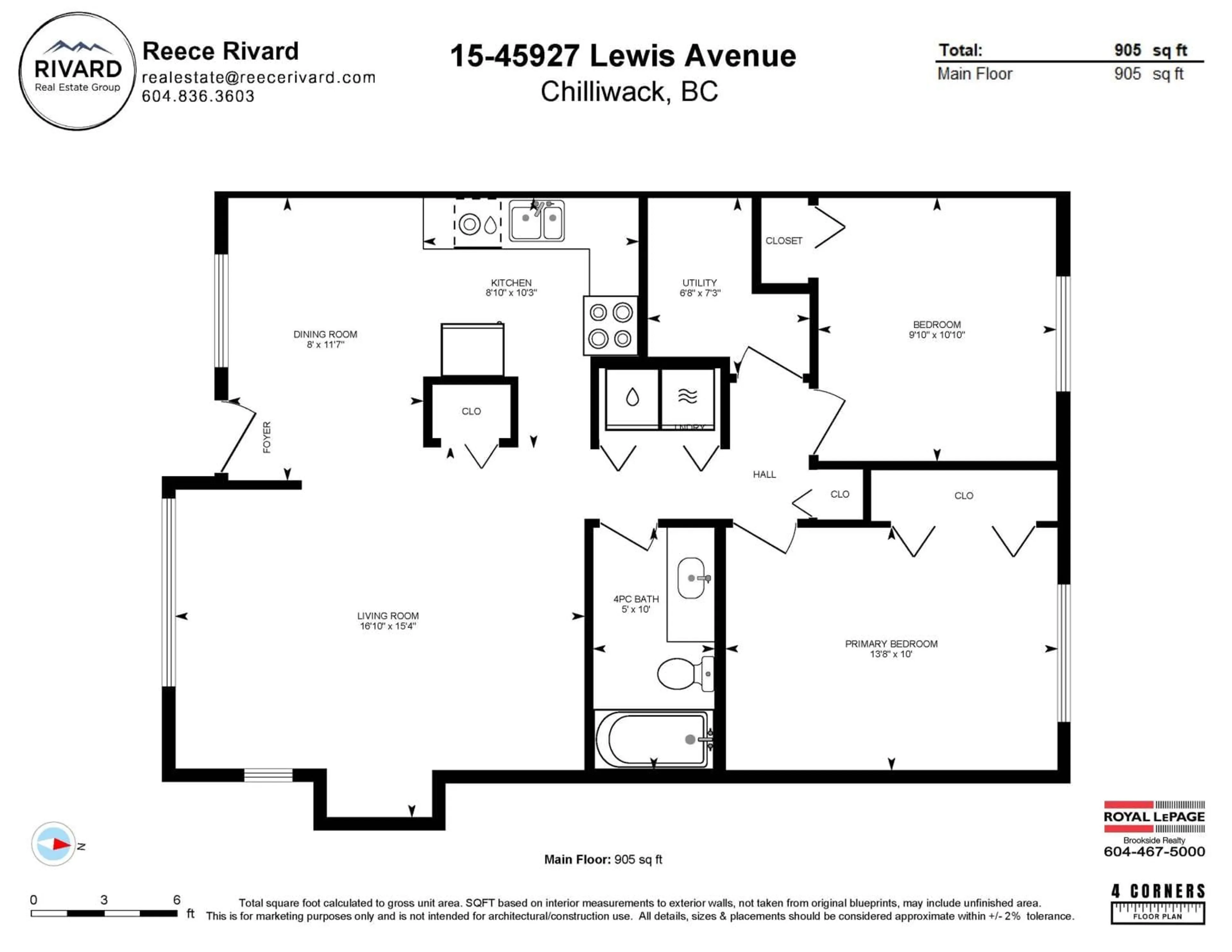 Floor plan for 15 45927 LEWIS AVENUE|Chilliwack Proper , Chilliwack British Columbia V2P3C3