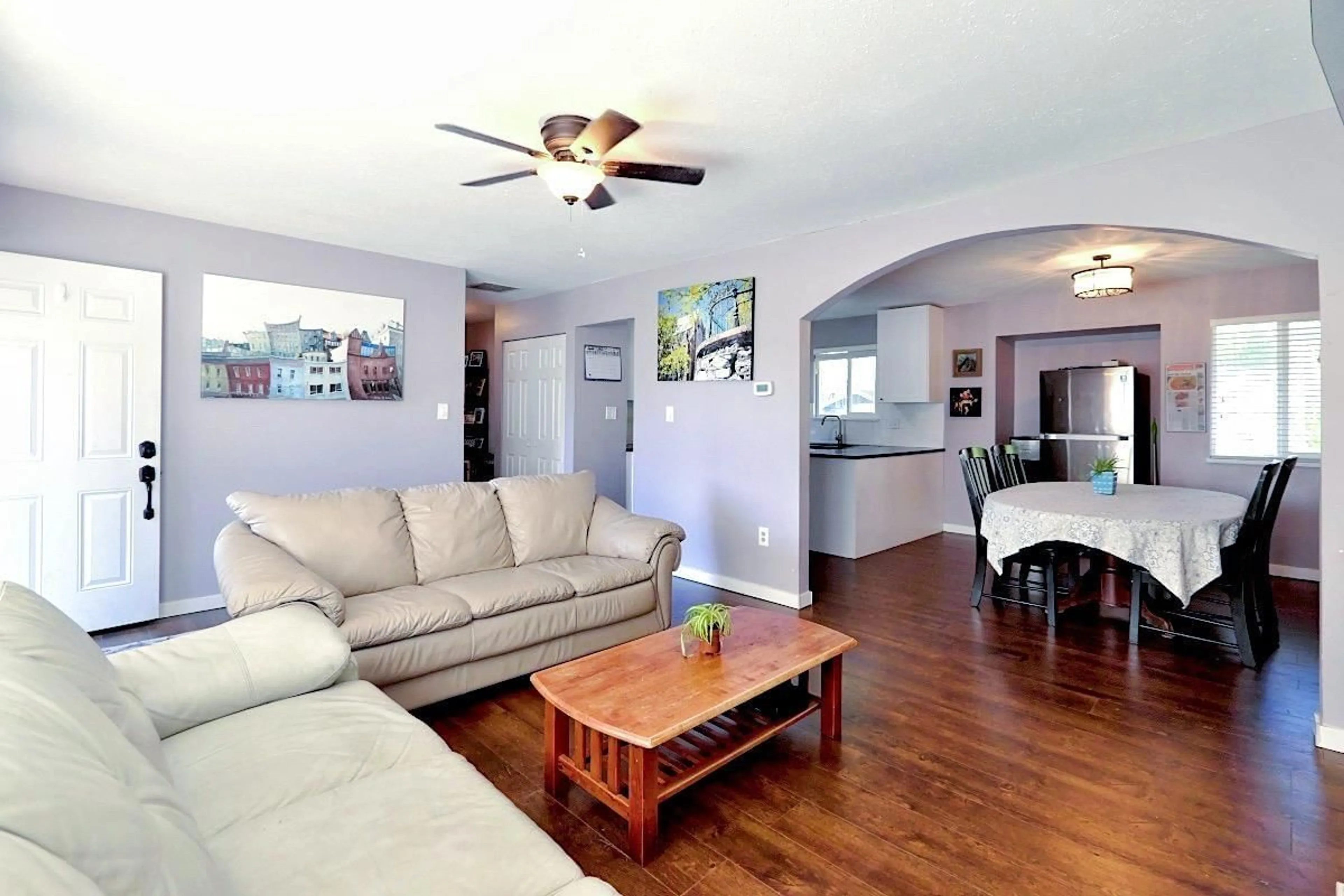 Living room with furniture, wood/laminate floor for 7951 TEAL STREET, Mission British Columbia V2V3G7