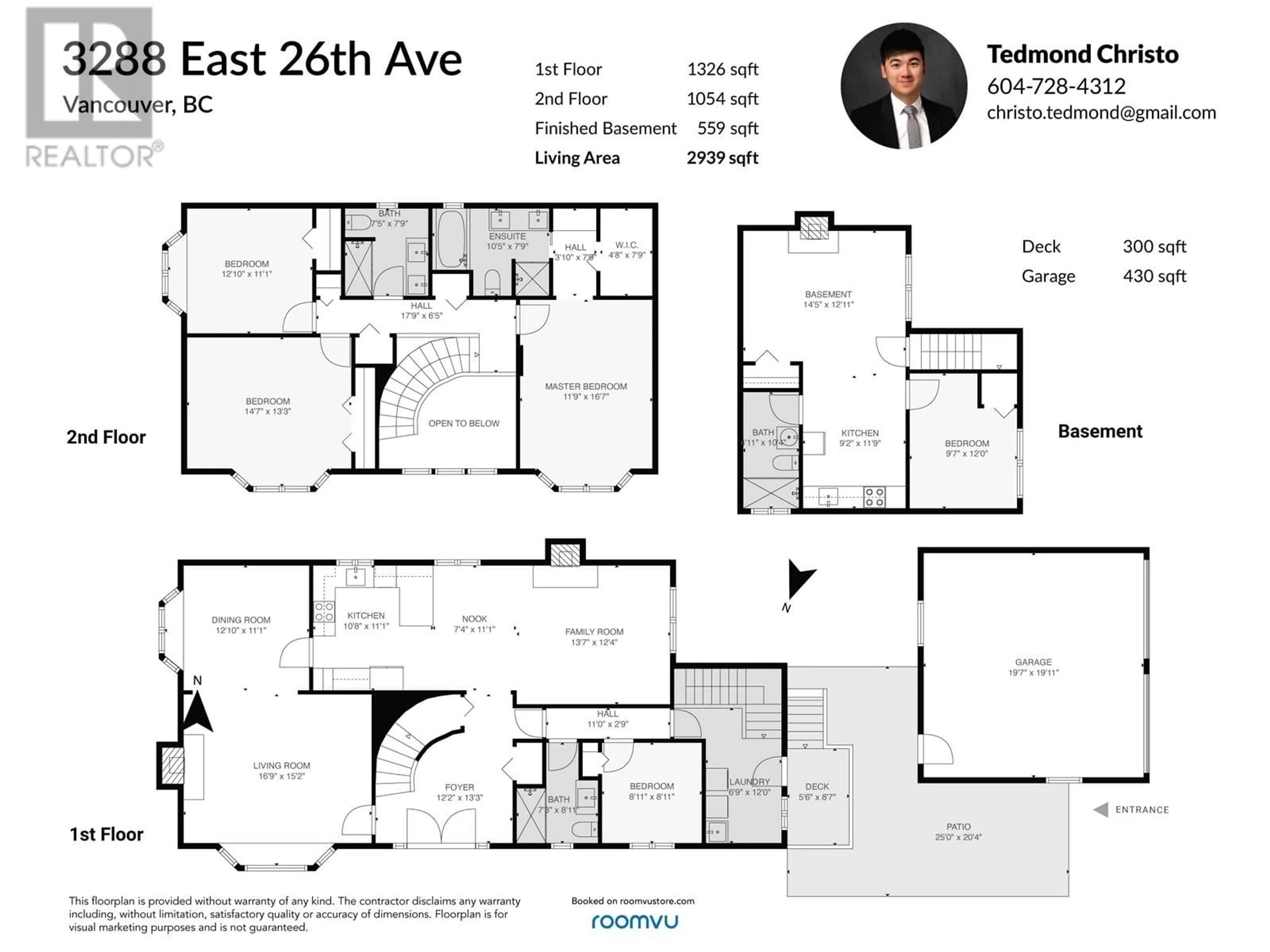 Floor plan for 3288 26TH AVENUE, Vancouver British Columbia V5R1L7