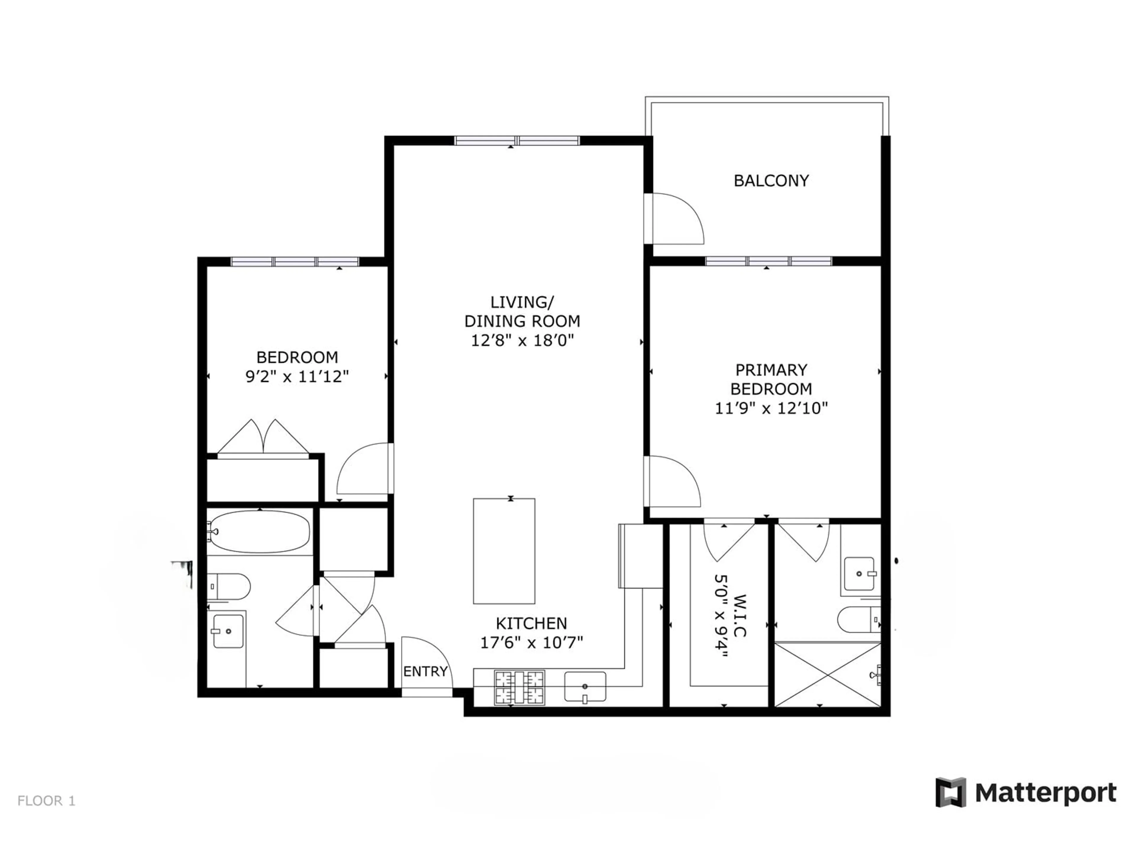 Floor plan for 310 3480 146A, Surrey British Columbia V4P0H6