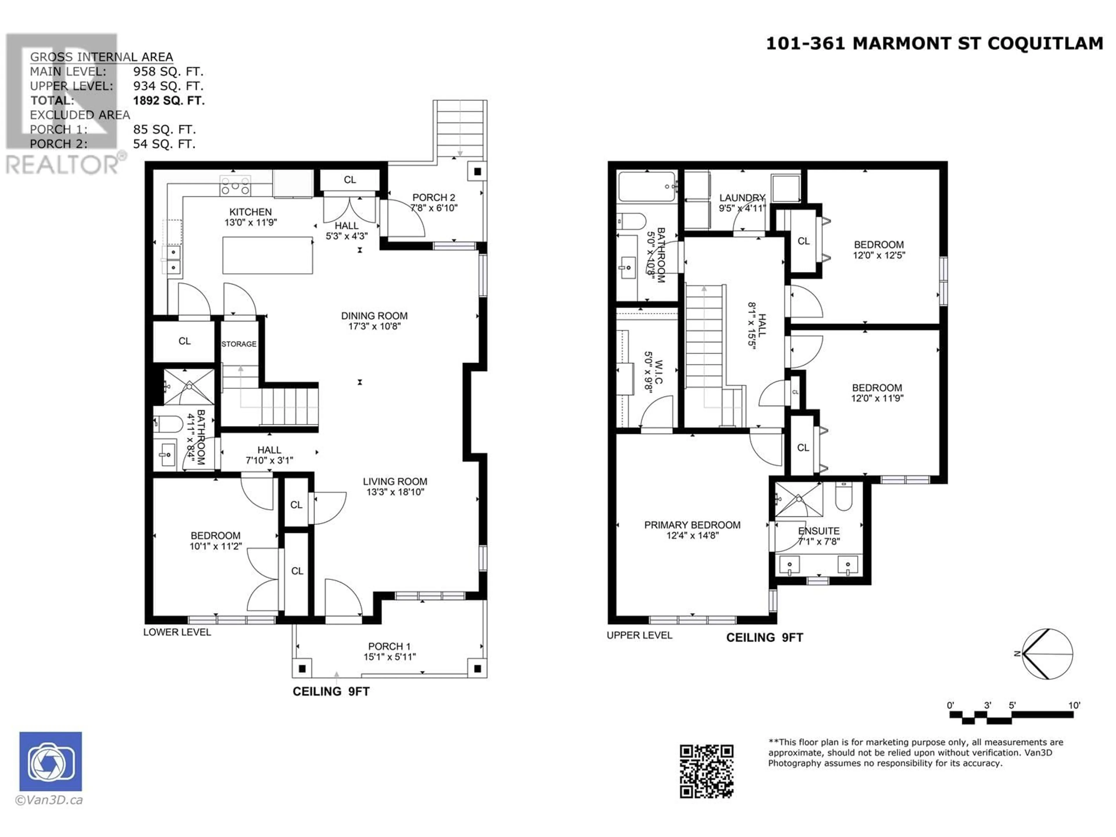 Floor plan for 101 361 MARMONT STREET, Coquitlam British Columbia V3K4R5