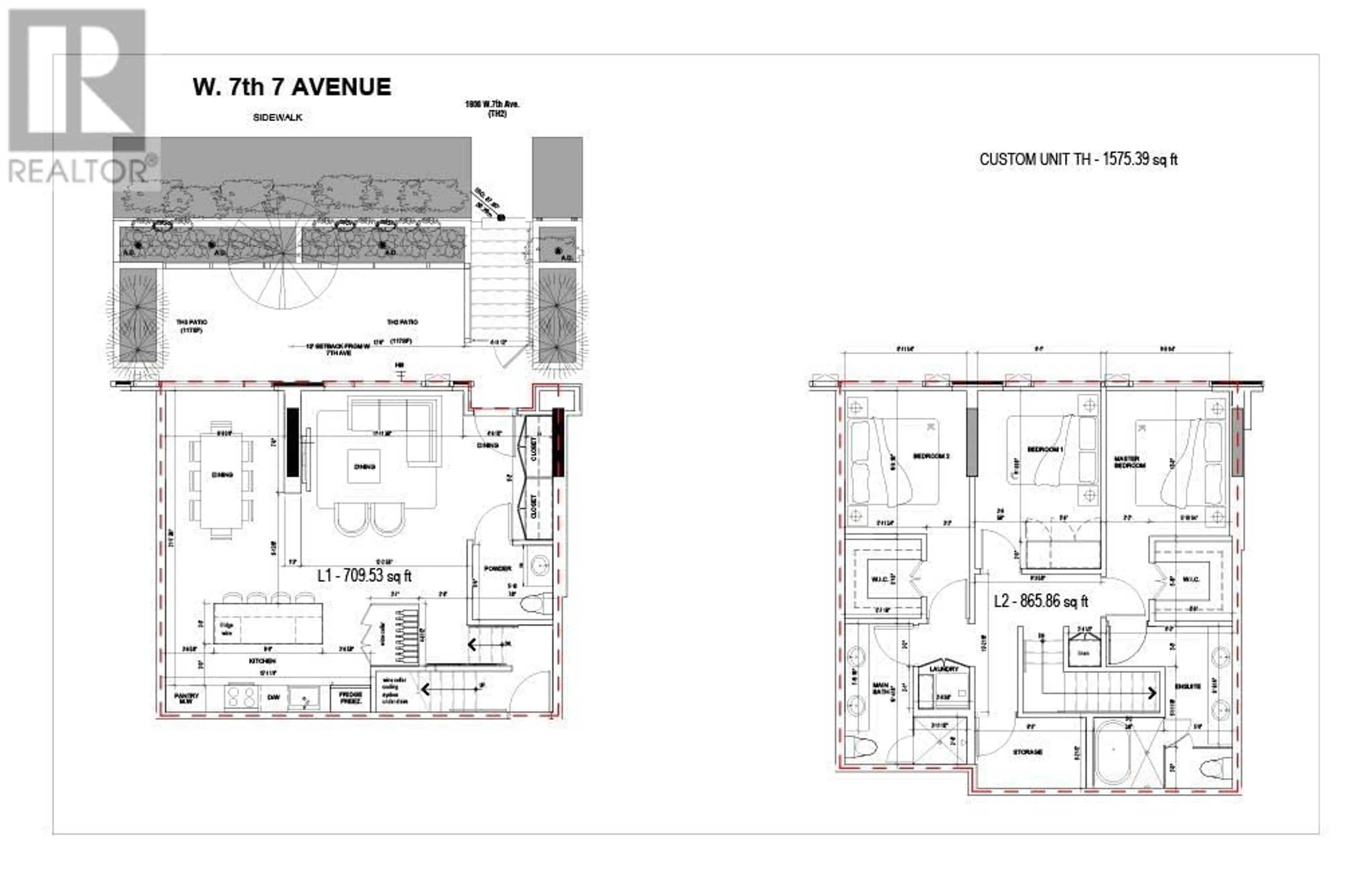 Floor plan for TH2 2323 FIR STREET, Vancouver British Columbia V5J2S5