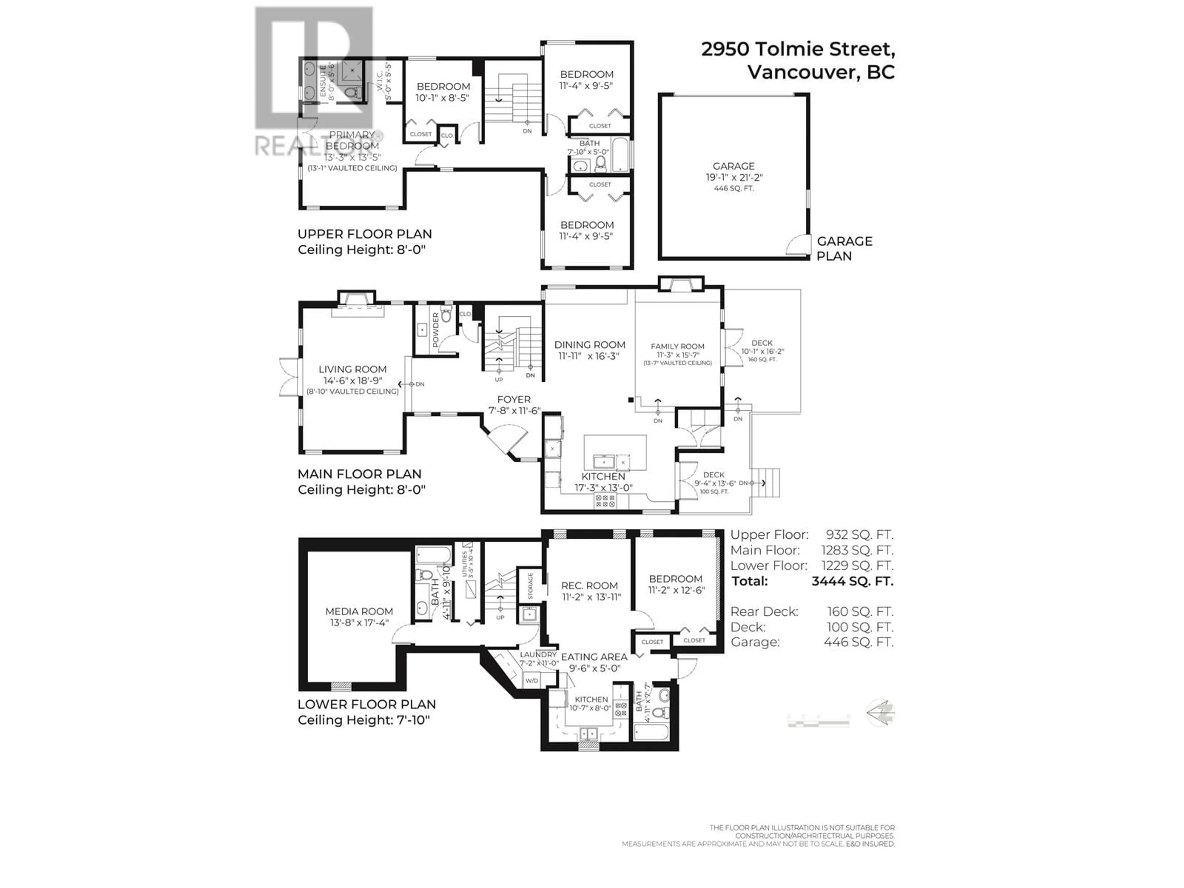 Floor plan for 2950 TOLMIE STREET, Vancouver British Columbia V6R4K6