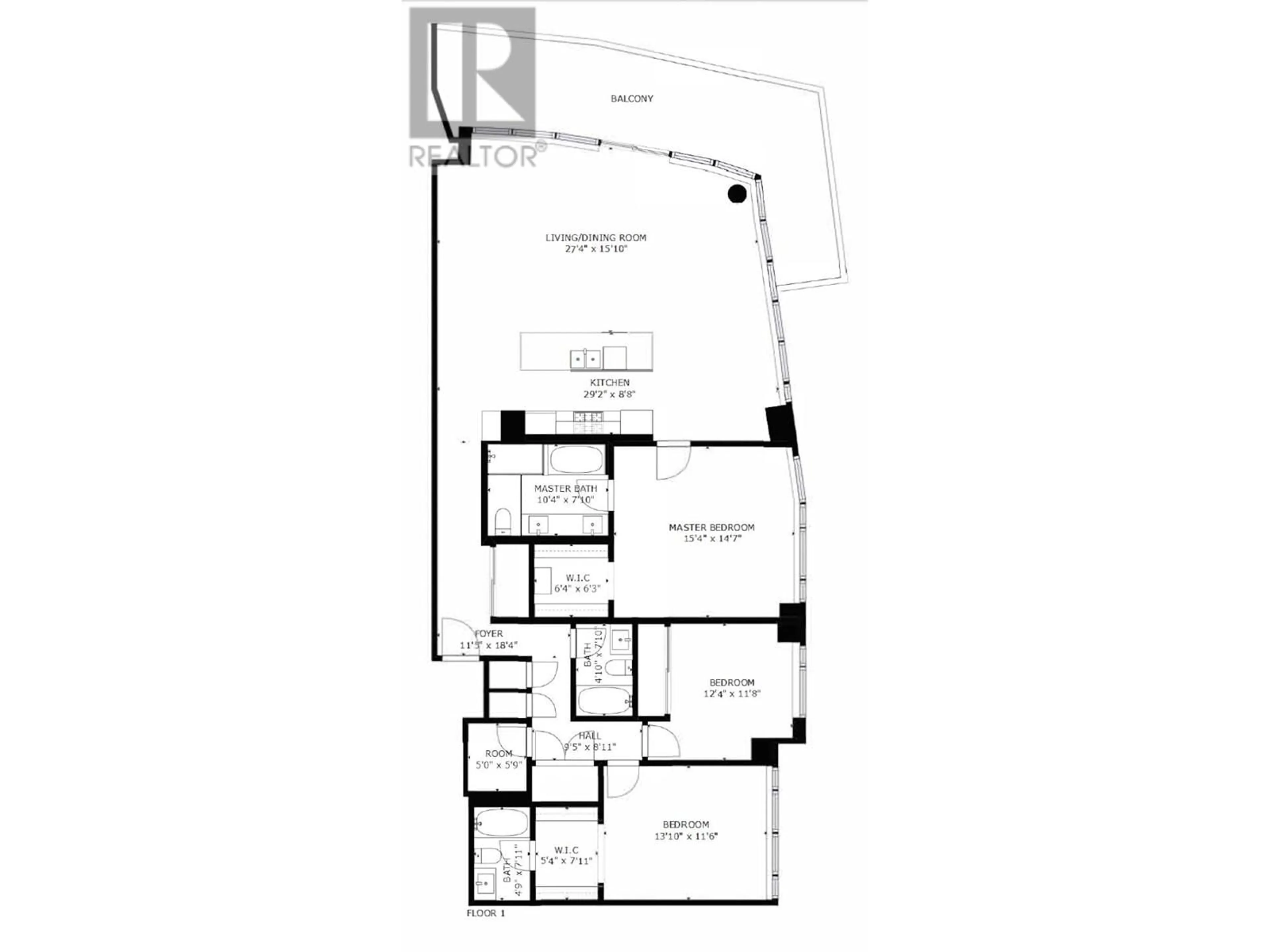 Floor plan for 802 185 VICTORY SHIP WAY, North Vancouver British Columbia V7L0G2