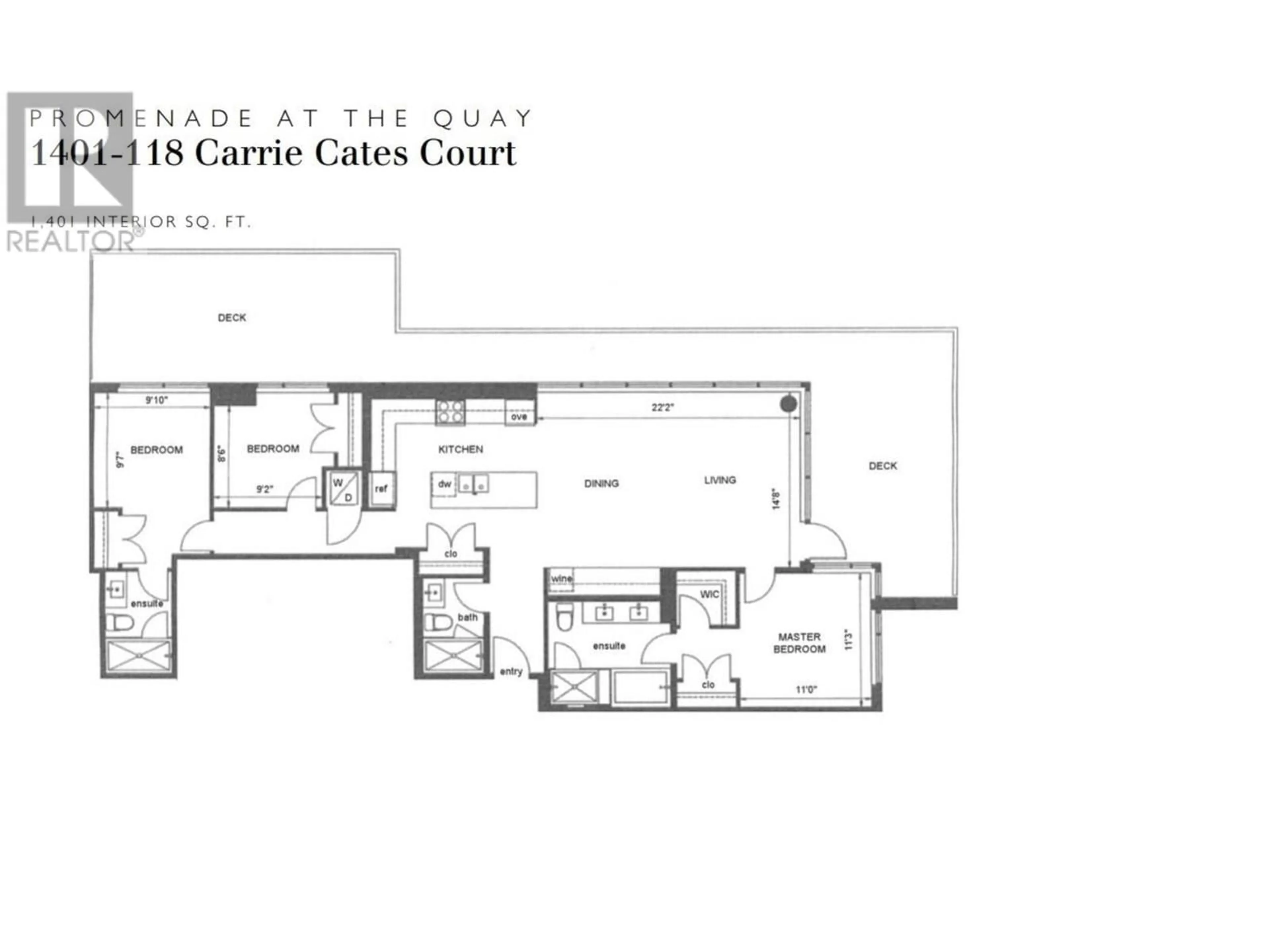 Floor plan for 1401 118 CARRIE CATES COURT, North Vancouver British Columbia V7L0B2