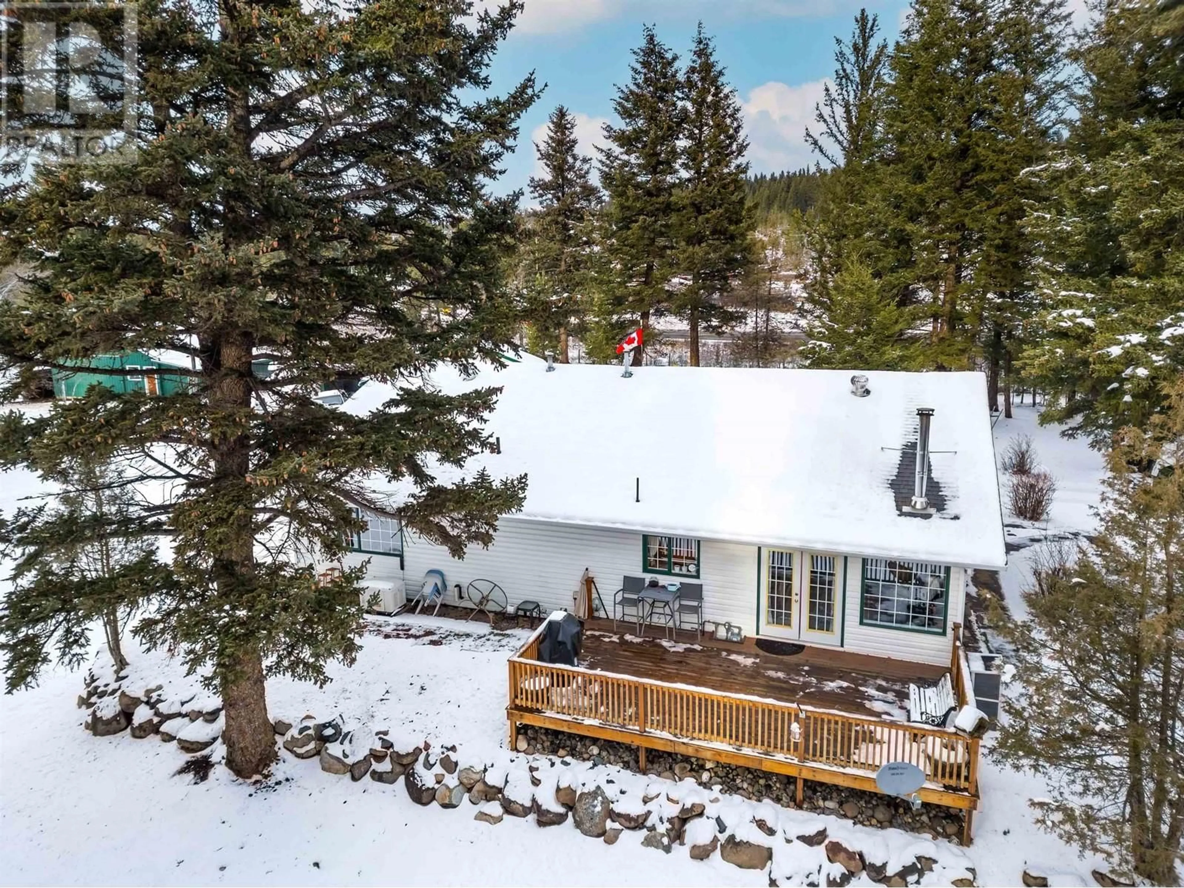 A pic from outside/outdoor area/front of a property/back of a property/a pic from drone, unknown for 4457 FIRCREST ROAD, Lac La Hache British Columbia V0K1T1