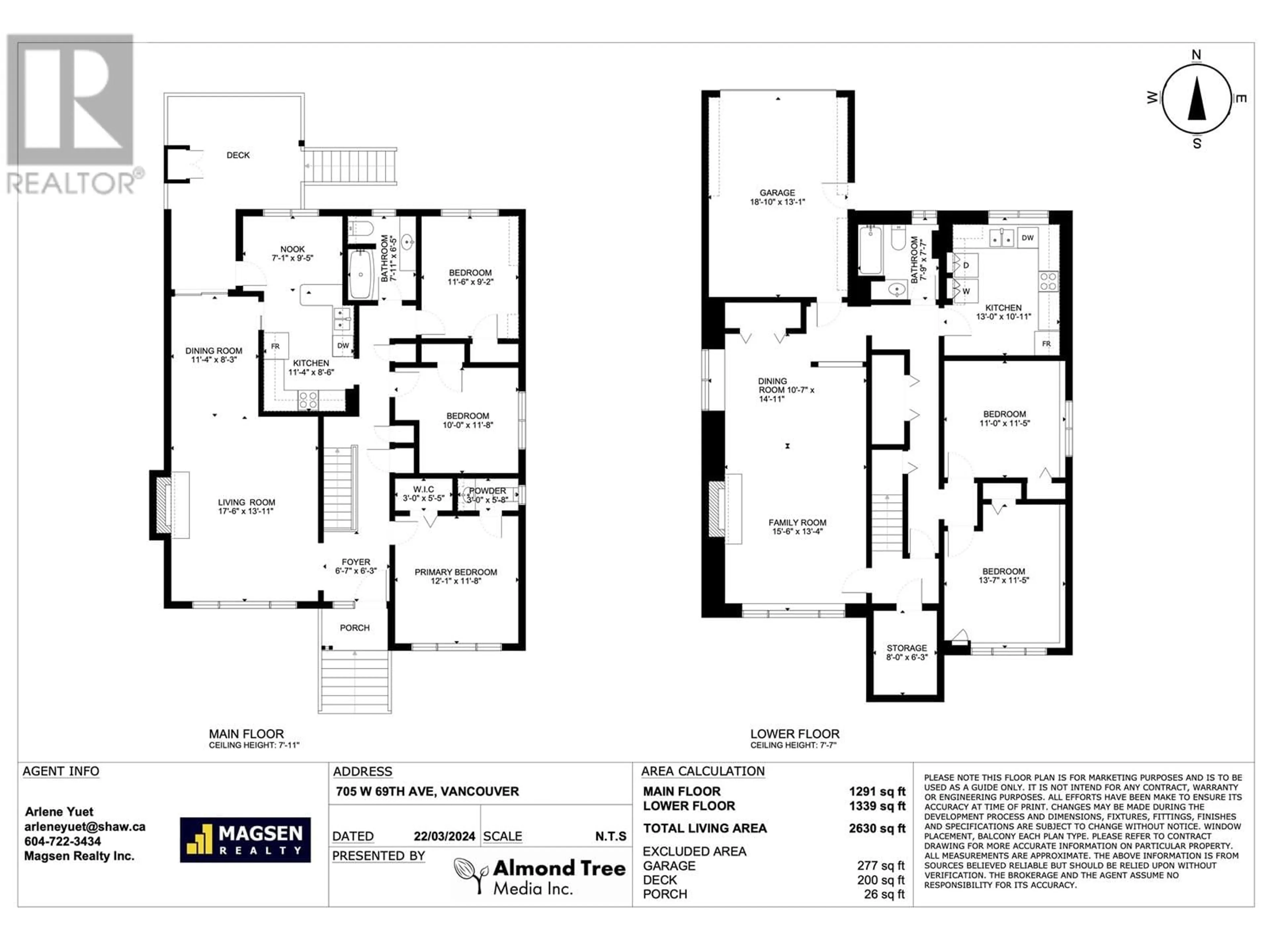 Floor plan for 705 W 69TH AVENUE, Vancouver British Columbia V6P2W2