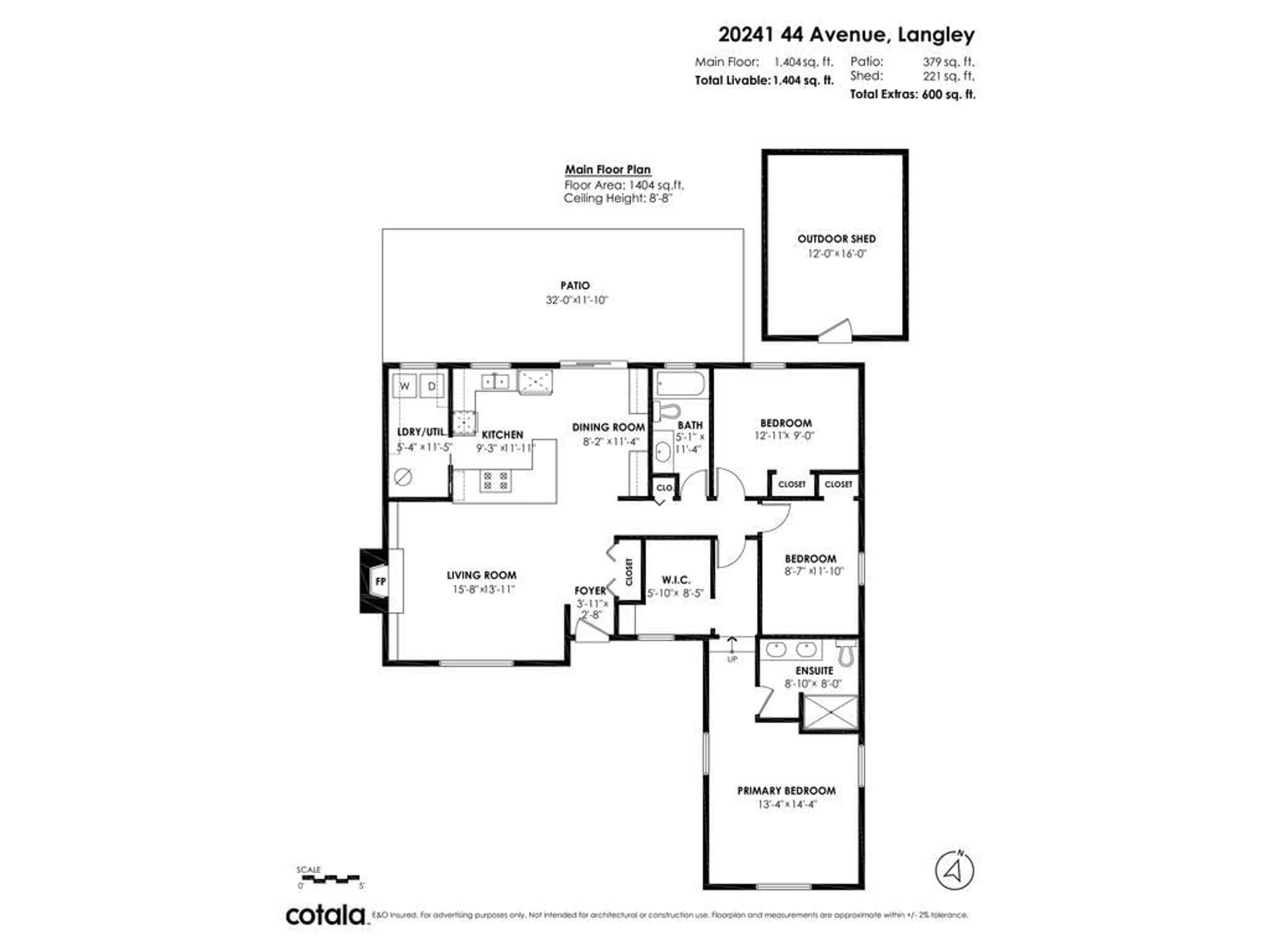 Floor plan for 20241 44TH AVENUE, Langley British Columbia V3A6L9