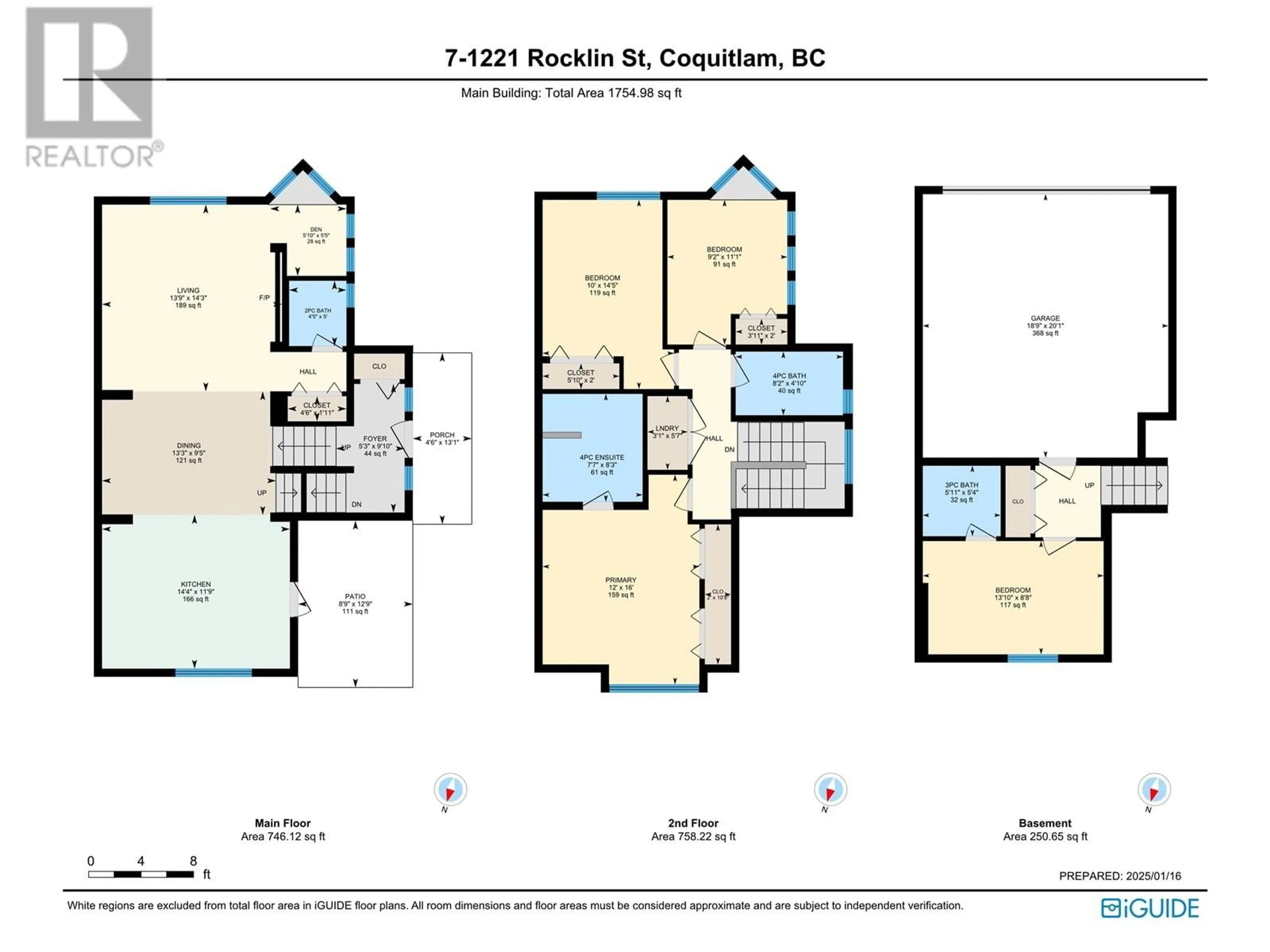 Floor plan for 7 1221 ROCKLIN STREET, Coquitlam British Columbia V3B0N7