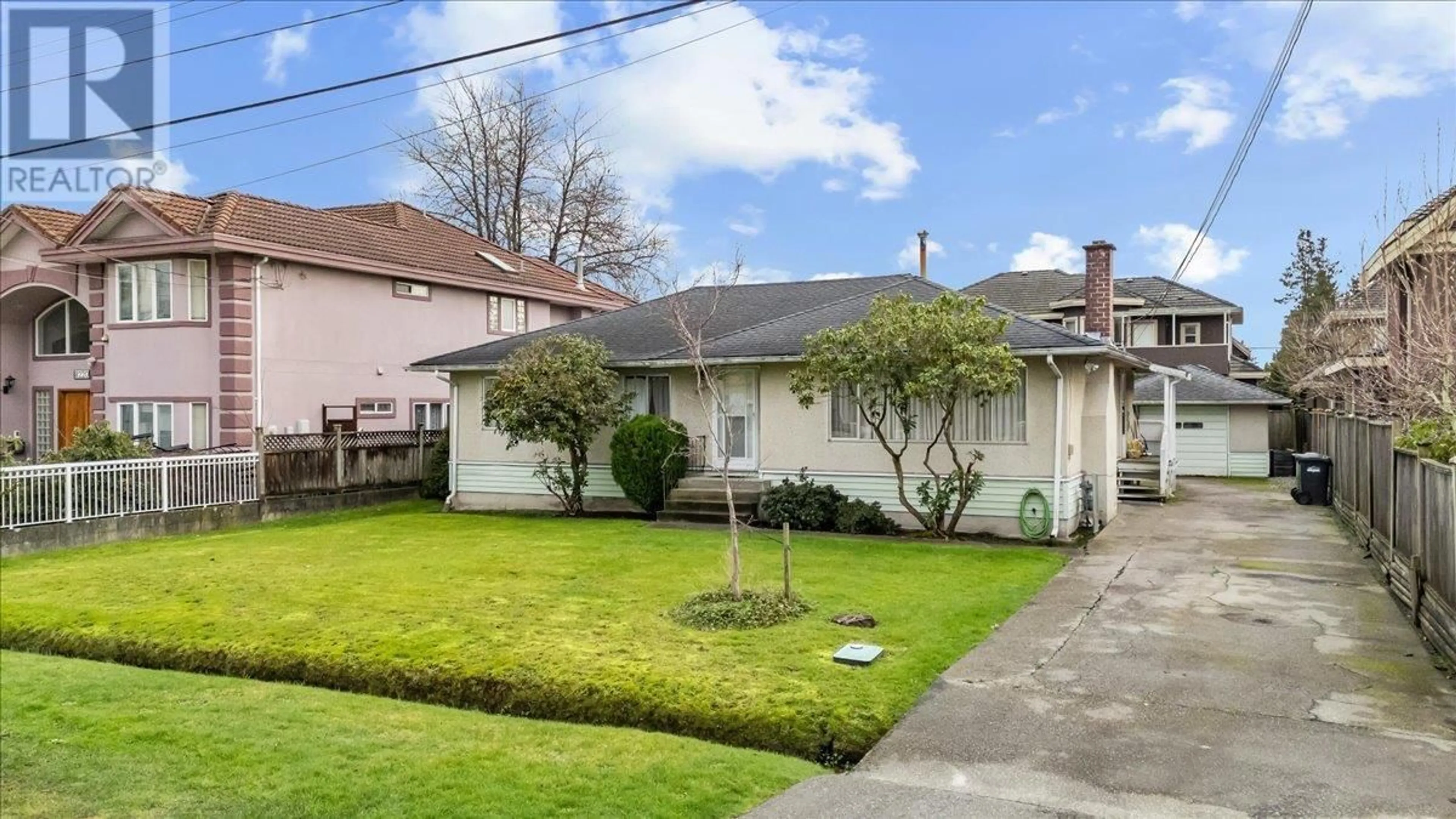 A pic from outside/outdoor area/front of a property/back of a property/a pic from drone, street for 8200 MOWBRAY ROAD, Richmond British Columbia V7A2B7