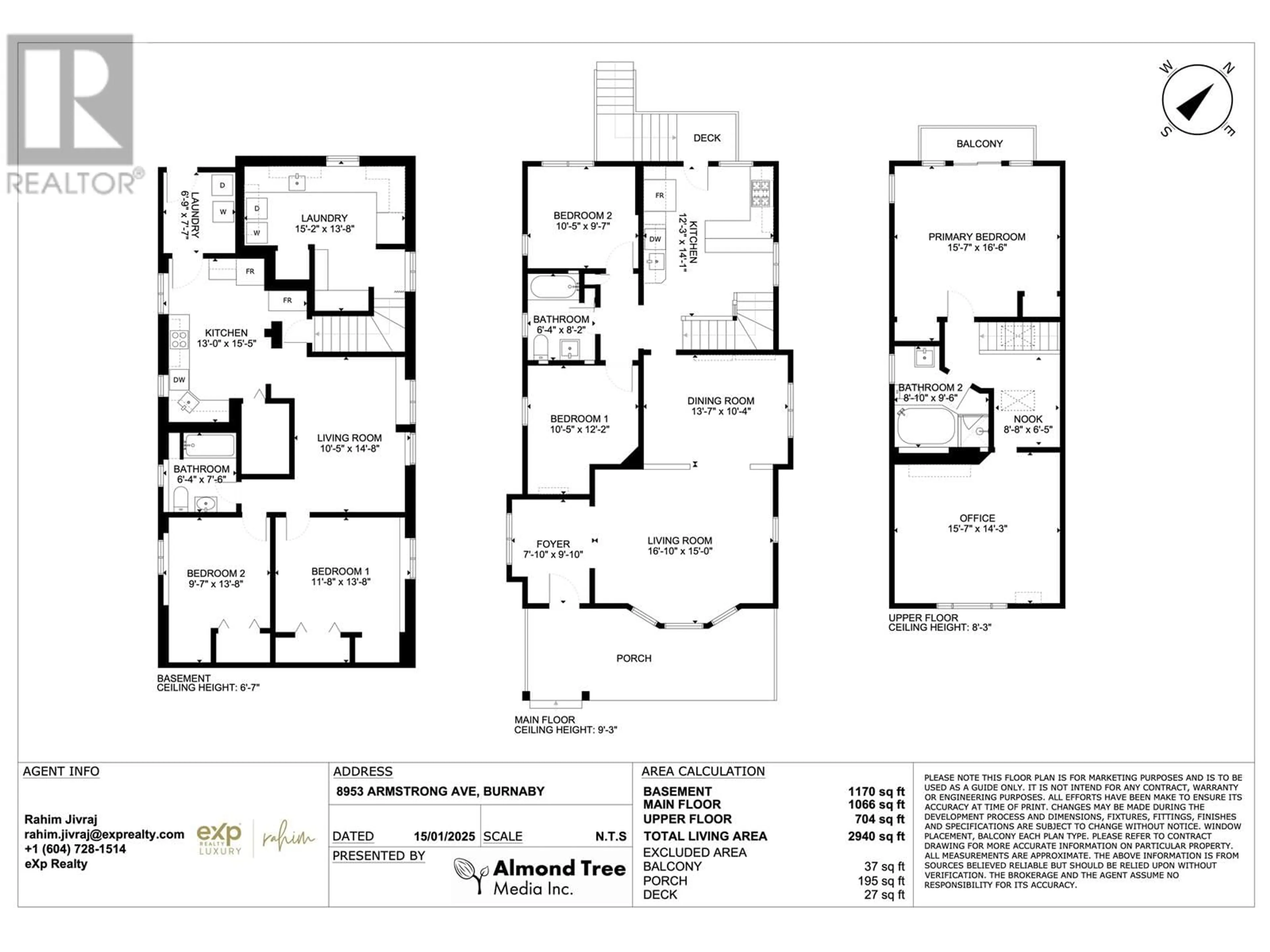 Floor plan for 8953 ARMSTRONG AVENUE, Burnaby British Columbia V3N2H9