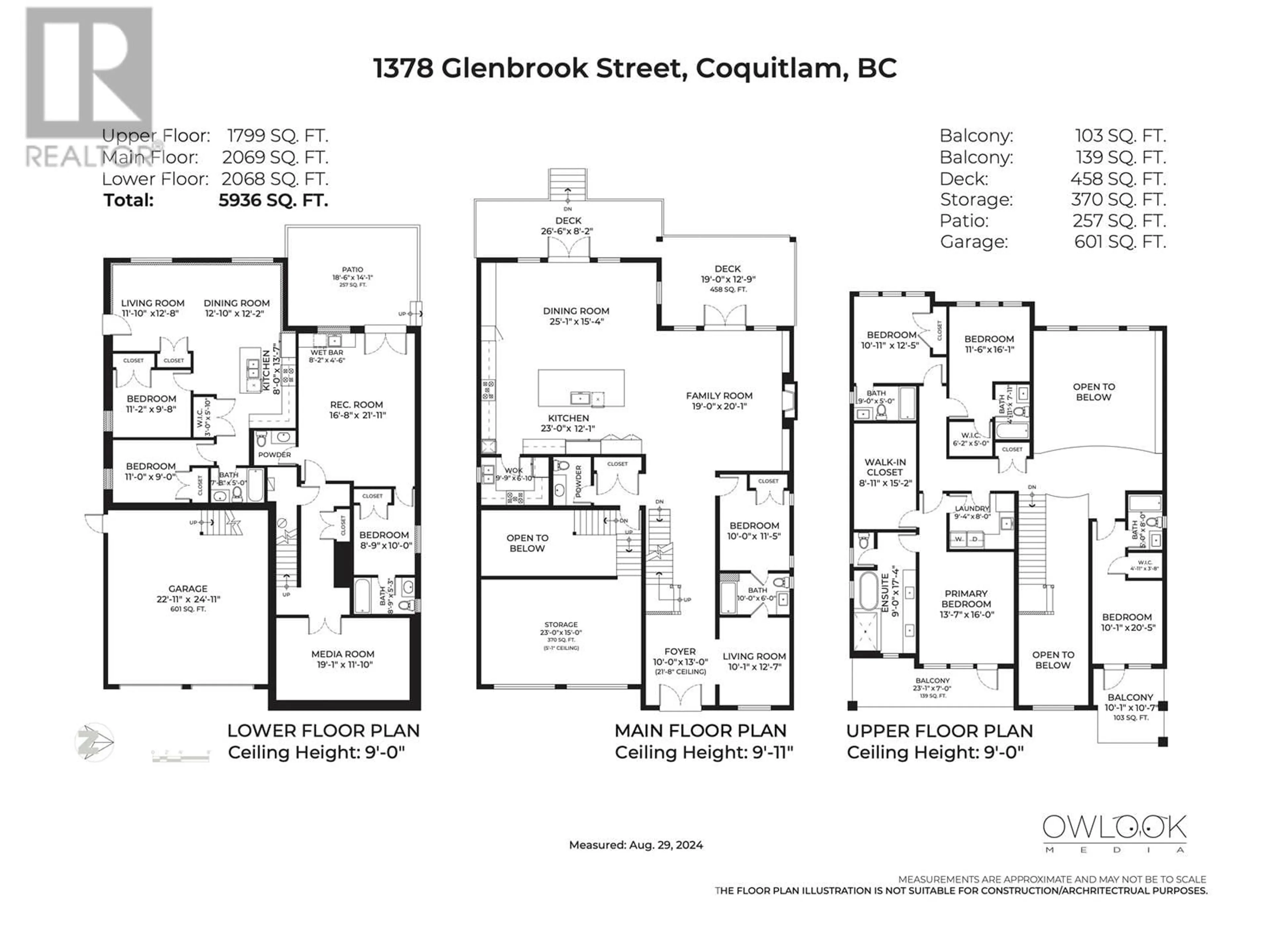 Floor plan for 1378 GLENBROOK STREET, Coquitlam British Columbia V3E3G8